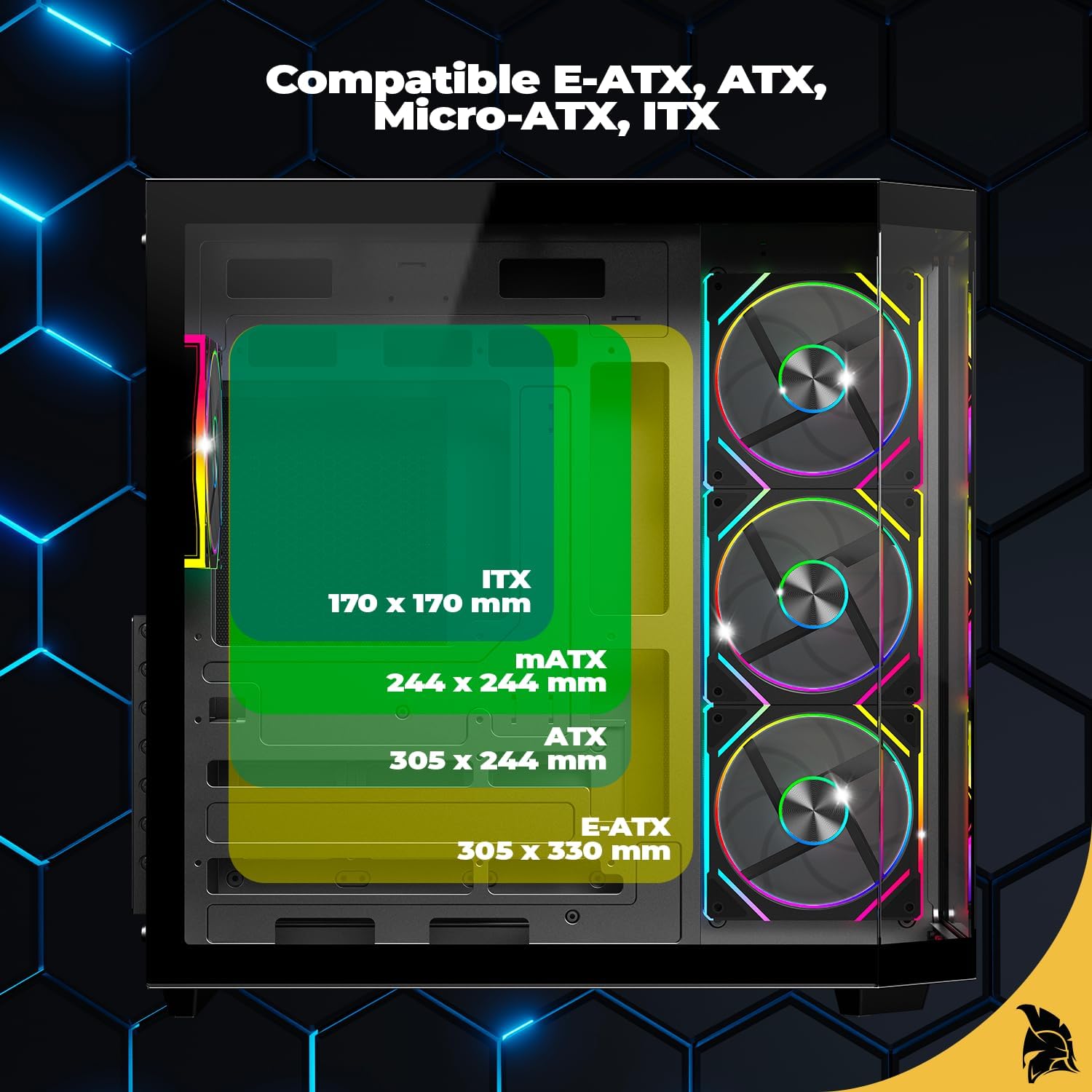 Empire Gaming ECL251 - Case PC Mid-Tower ATX, Nero - immagine 5