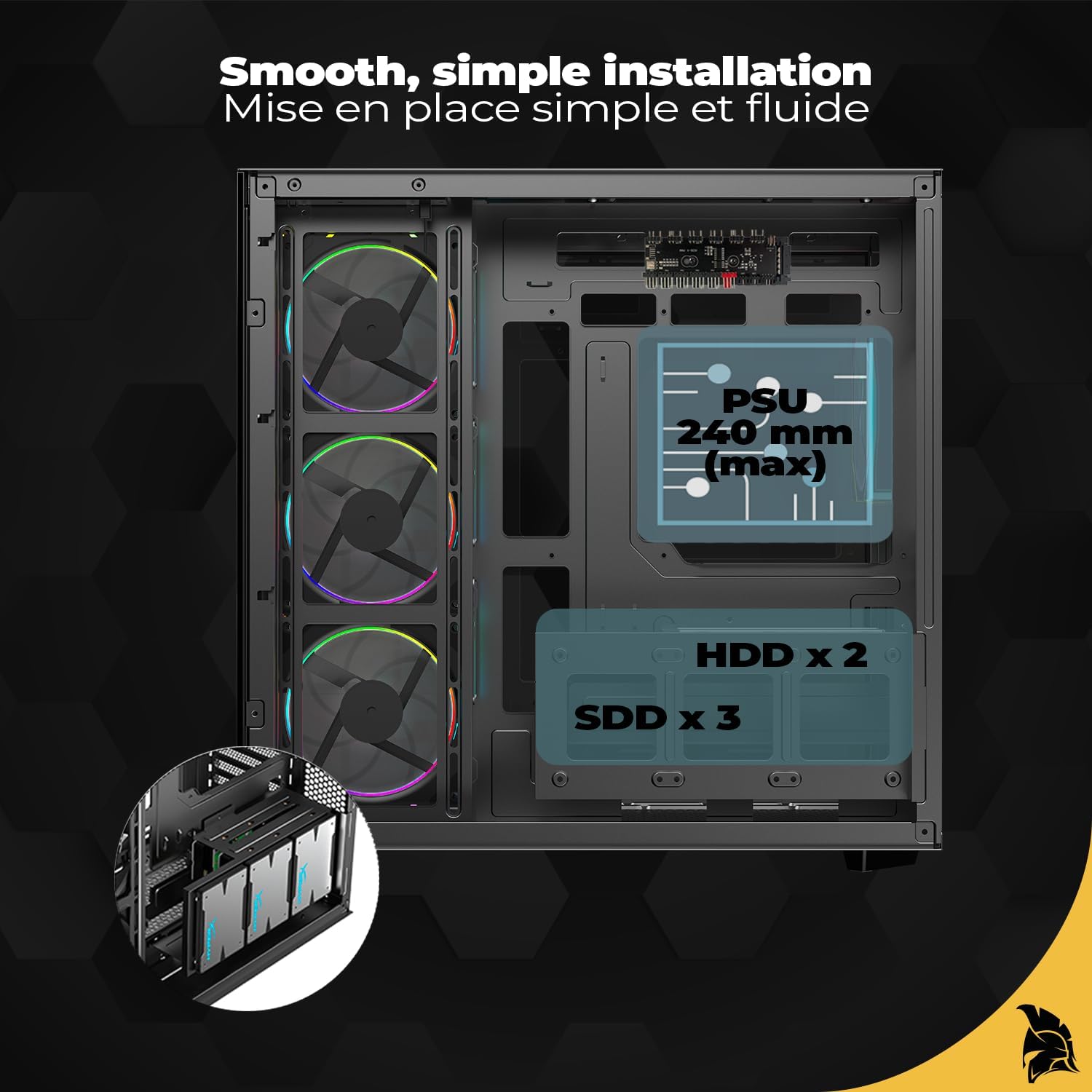 Empire Gaming ECL251 - Case PC Mid-Tower ATX, Nero - immagine 6