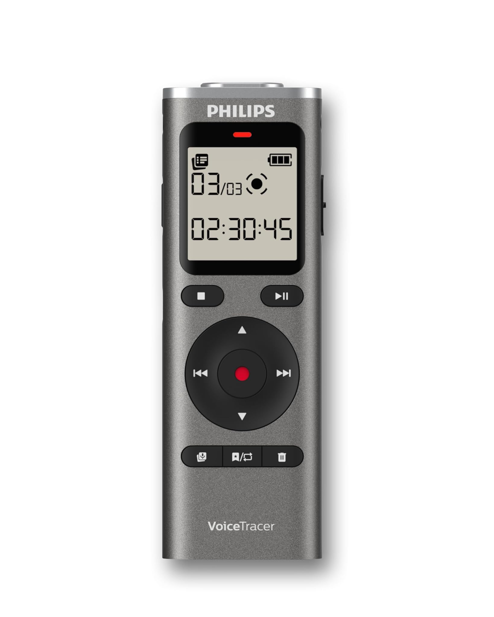 Philips DVT1170 VoiceTracer, Registratore audio, 8GB, slot per scheda micro SD