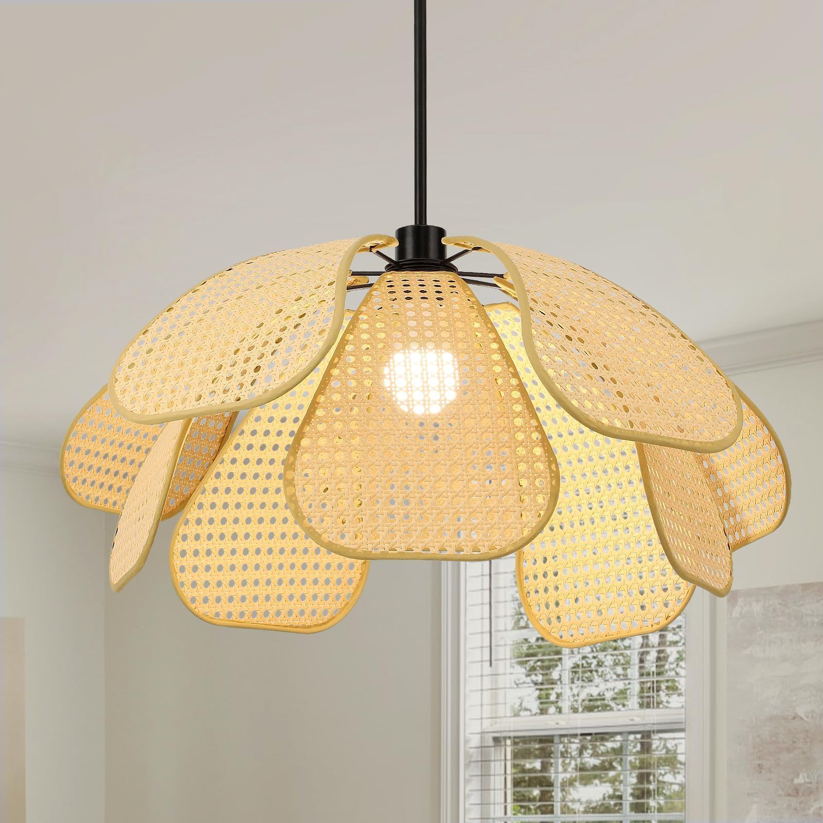 Fiore Lampadario Camera da Letto 100cm Tessuto a Mano