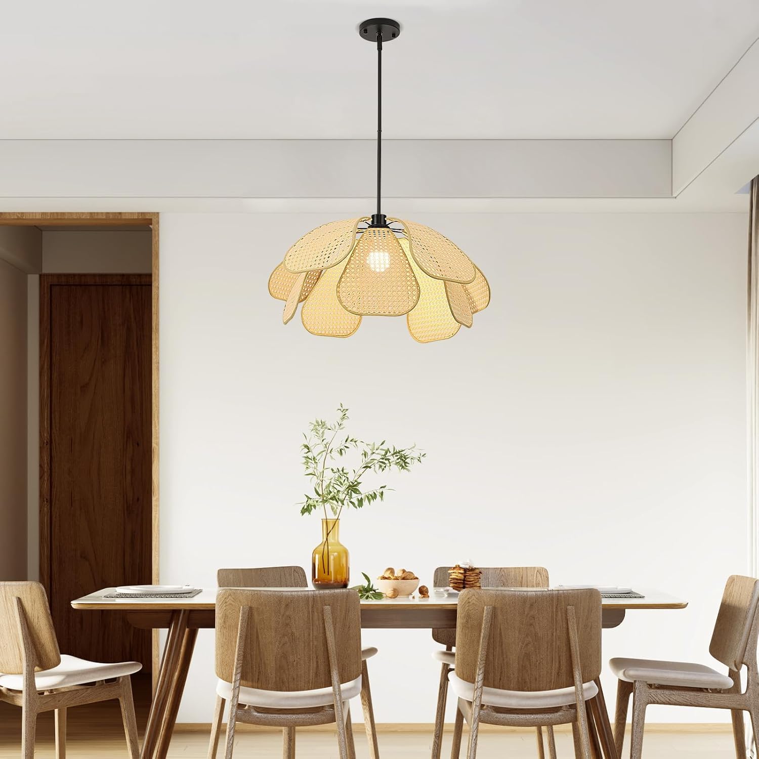 Fiore Lampadario Camera da Letto 100cm Tessuto a Mano - immagine 5