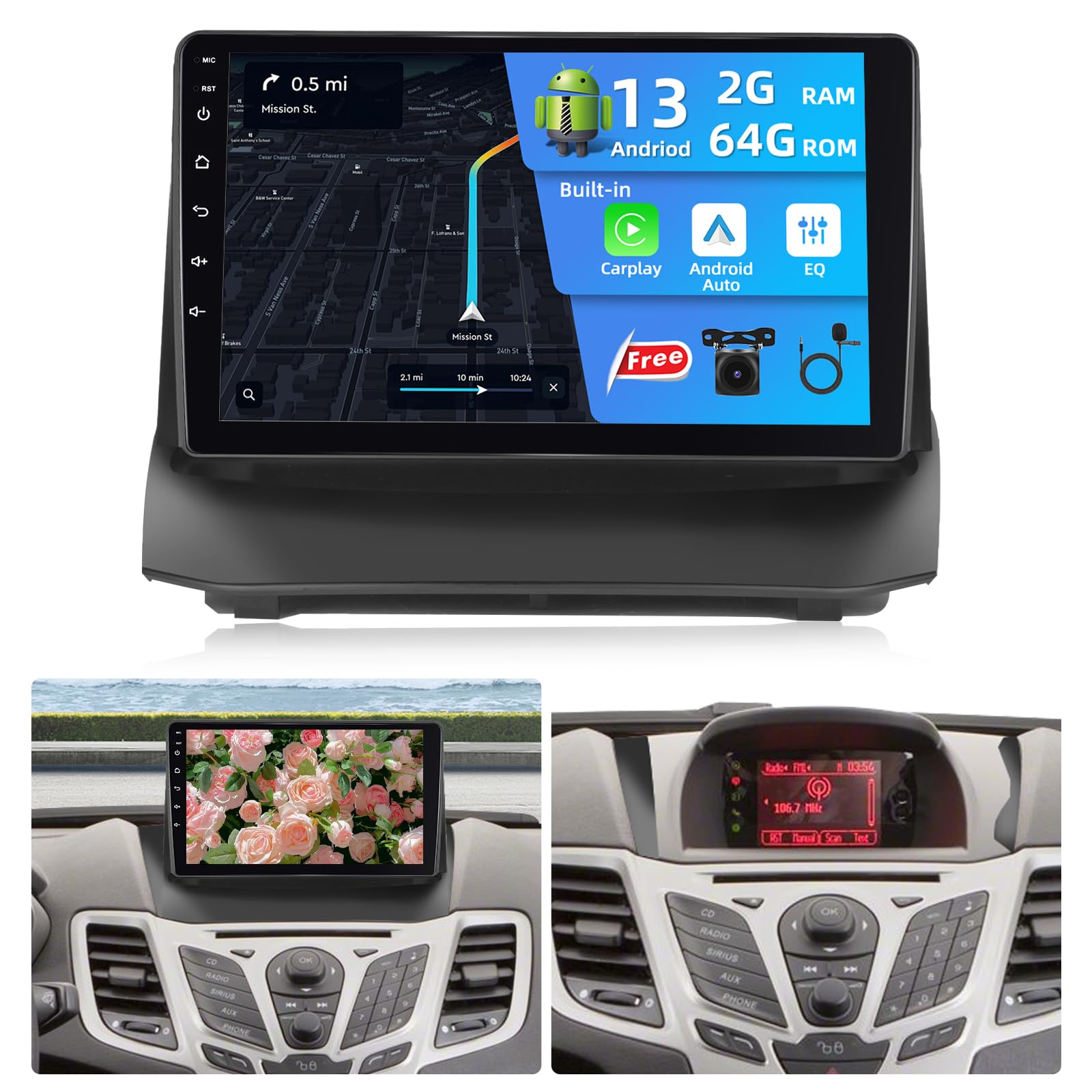 Autoradio Android per Ford Fiesta (2009-2017)