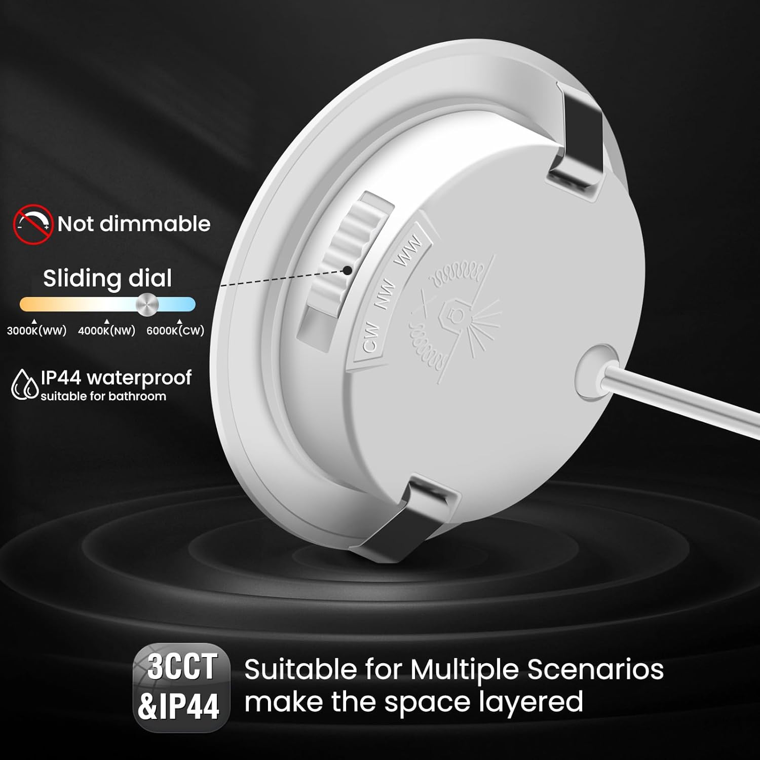 ALUSSO Set 6 Faretti LED da Incasso 12V 4W, Nichel - immagine 7