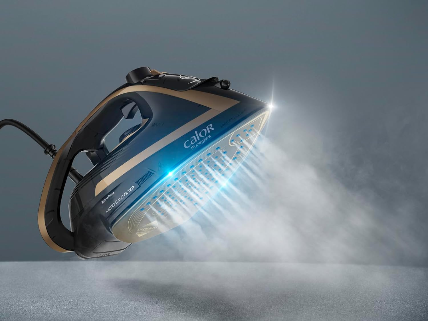 Tefal Puregliss Ferro a Vapore 3000W, Nero/Oro - immagine 4