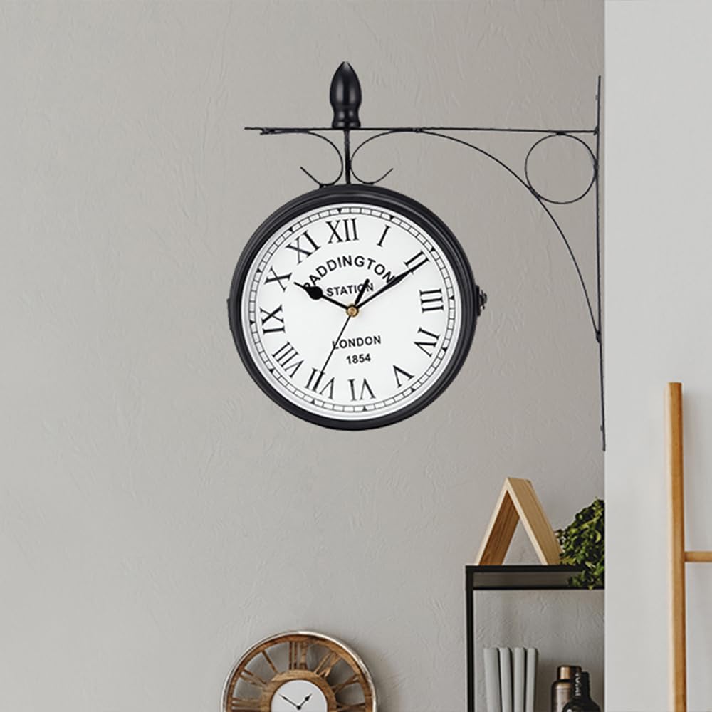 Jhy Design Orologio da Parete Impermeabile Bifacciale 21cm