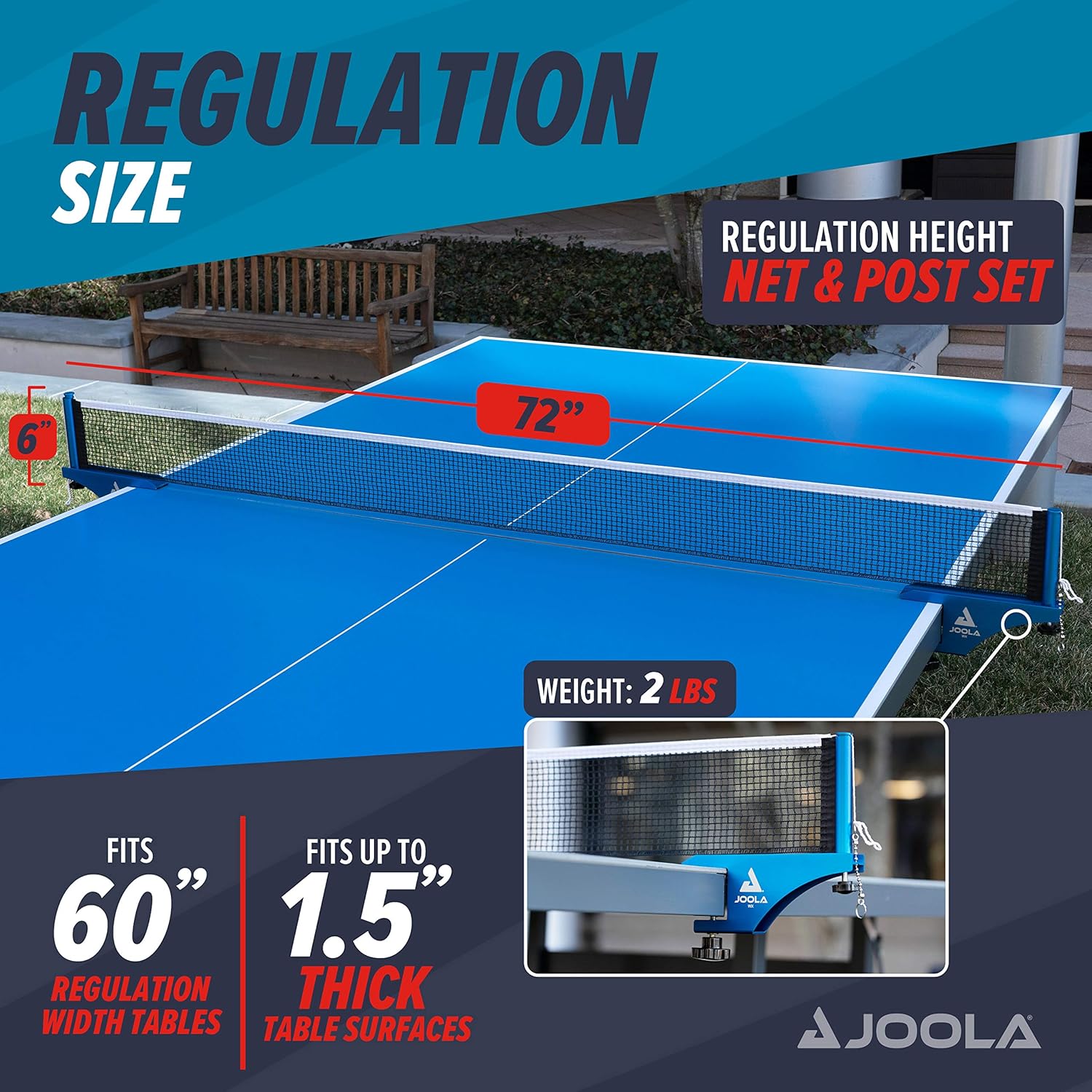 Joola Rete da Ping Pong Professionale WX - Blu - immagine 5