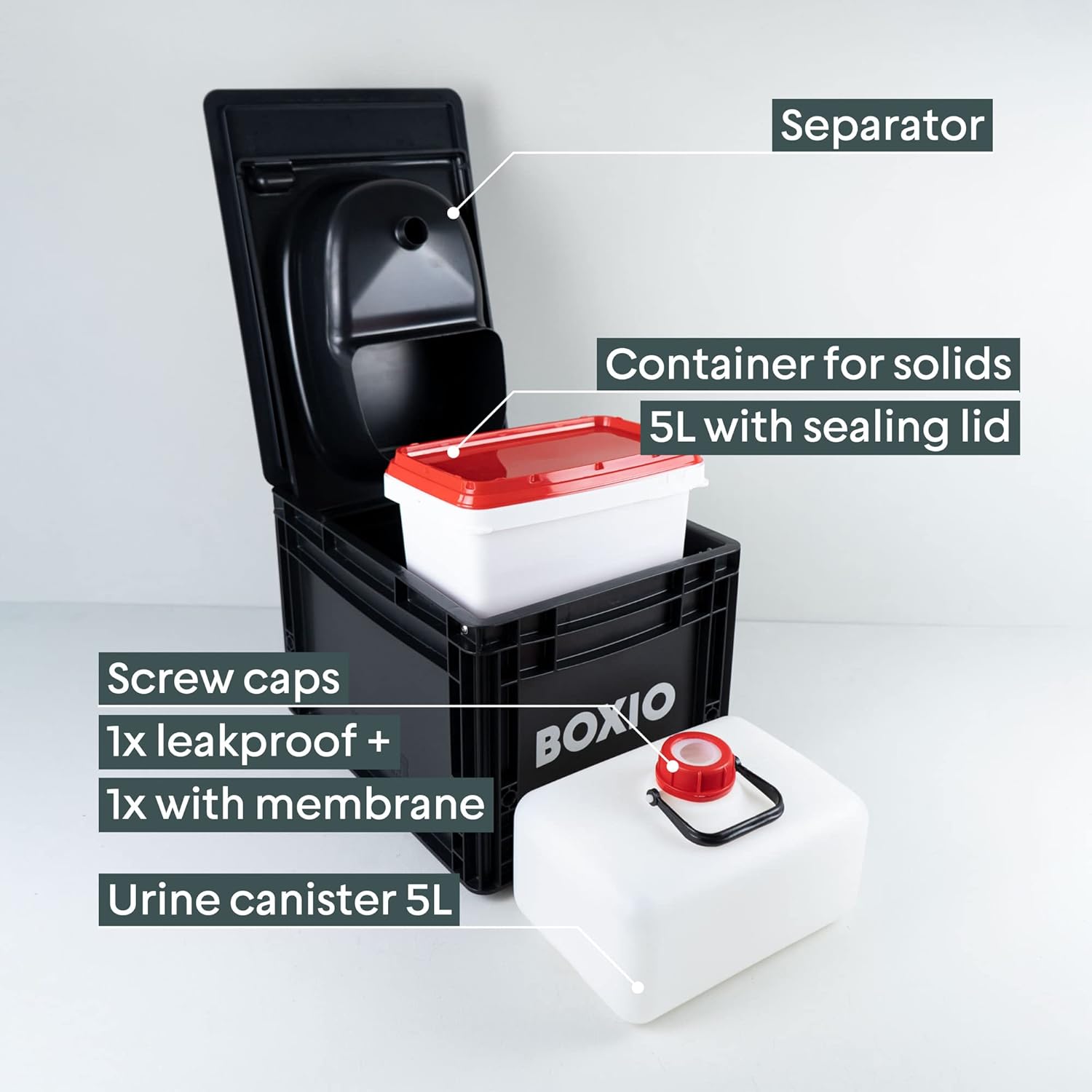 BOXIO - Toilette con Separazione Compatta 40x30x28 cm - immagine 3