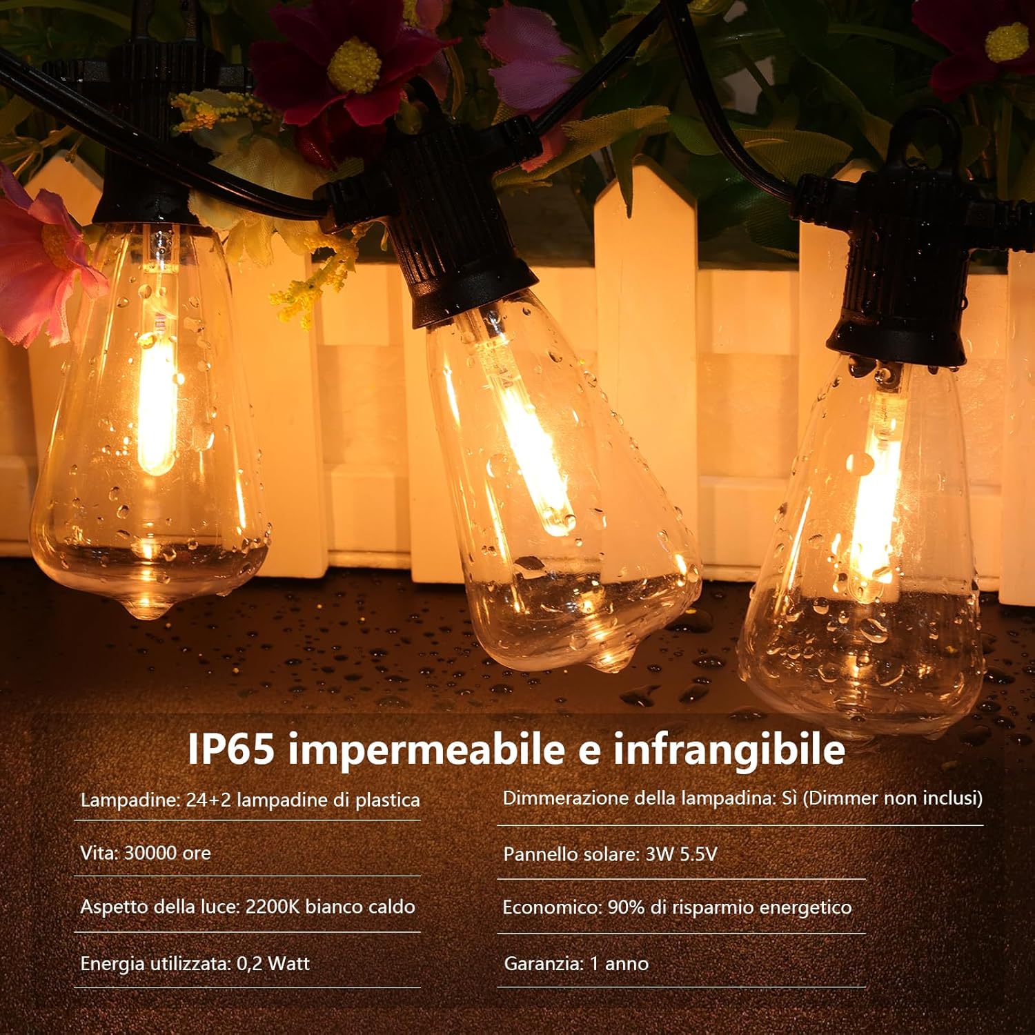 Zotoyi Catena Luminosa Esterno Solare 15m - immagine 4