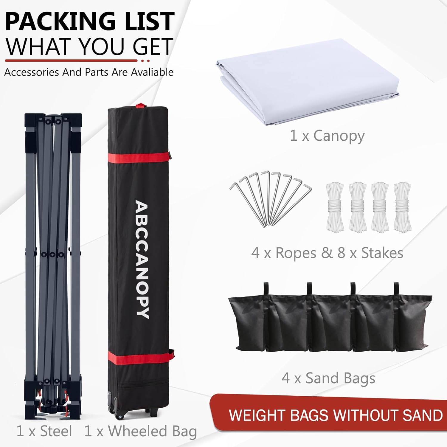 Abccanopy Gazebo Pieghevole 3x3m Impermeabile - immagine 4