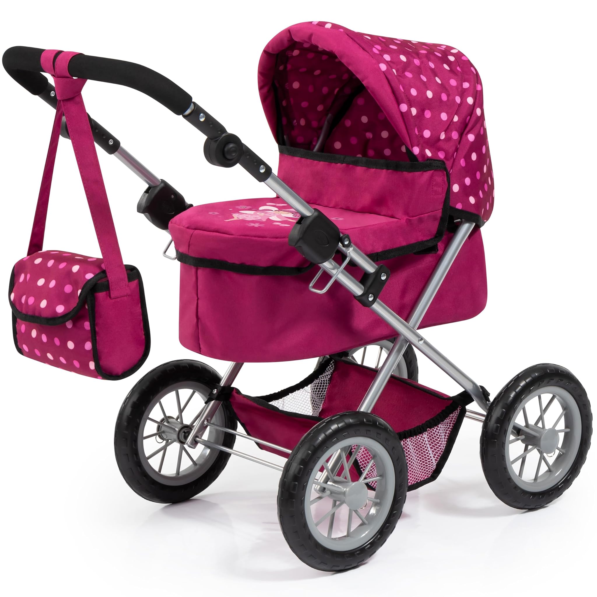 Bayer Design Passeggino Trendy per Bambole, Bordeaux/Rosa
