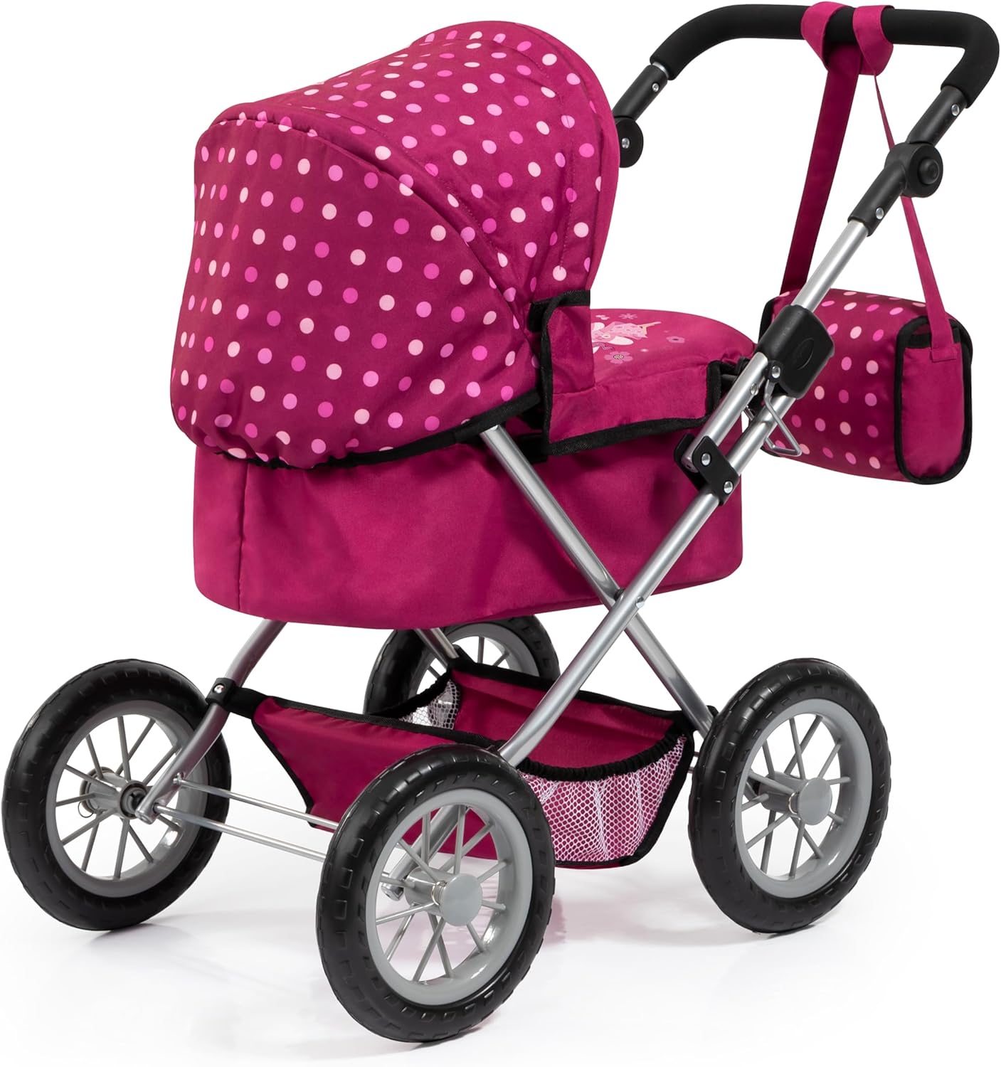Bayer Design Passeggino Trendy per Bambole, Bordeaux/Rosa - immagine 2