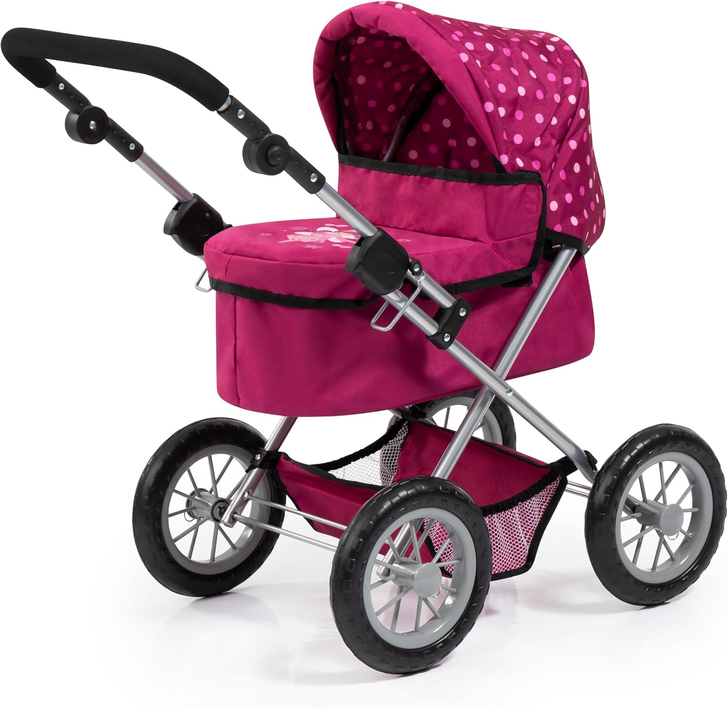 Bayer Design Passeggino Trendy per Bambole, Bordeaux/Rosa - immagine 3
