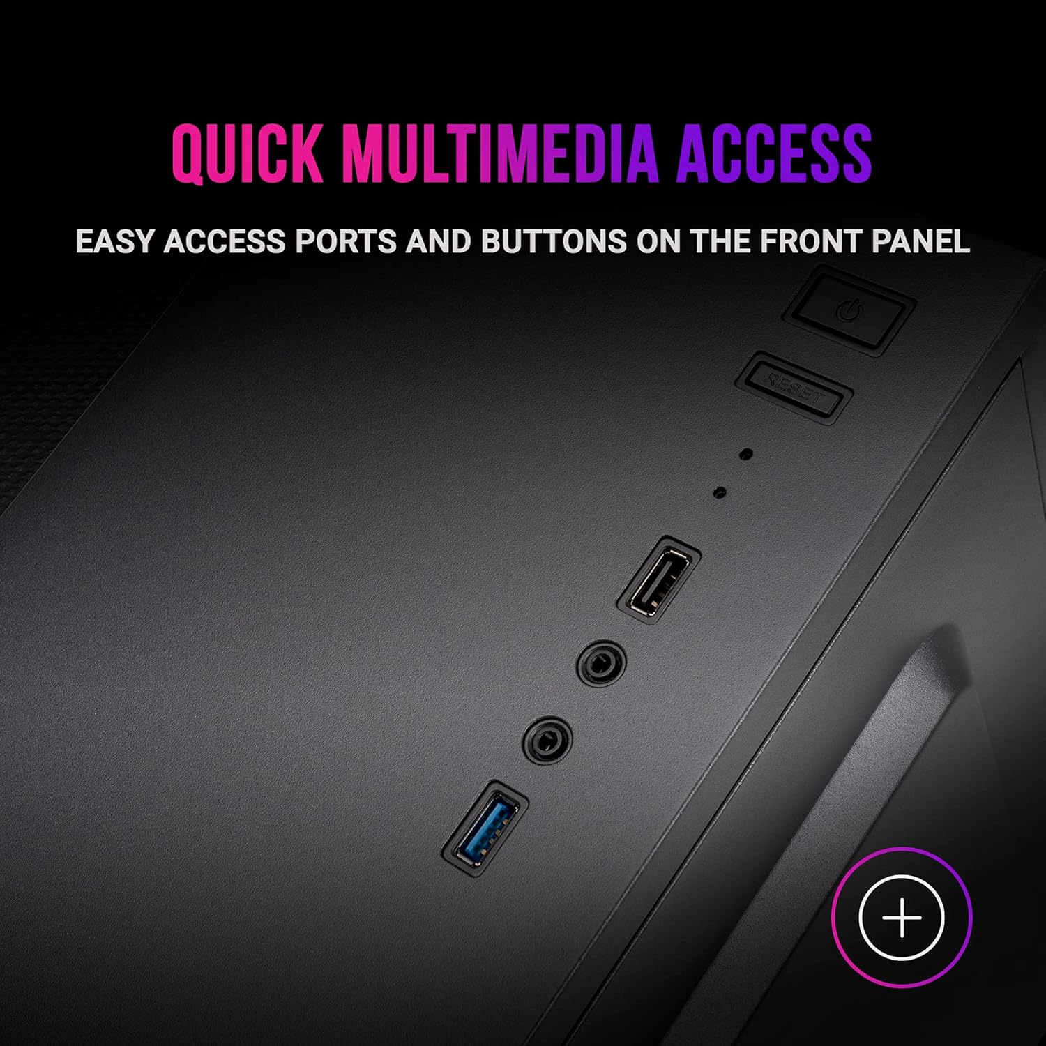 Mars Gaming MC100 - Case ATX Gaming Nero - immagine 4