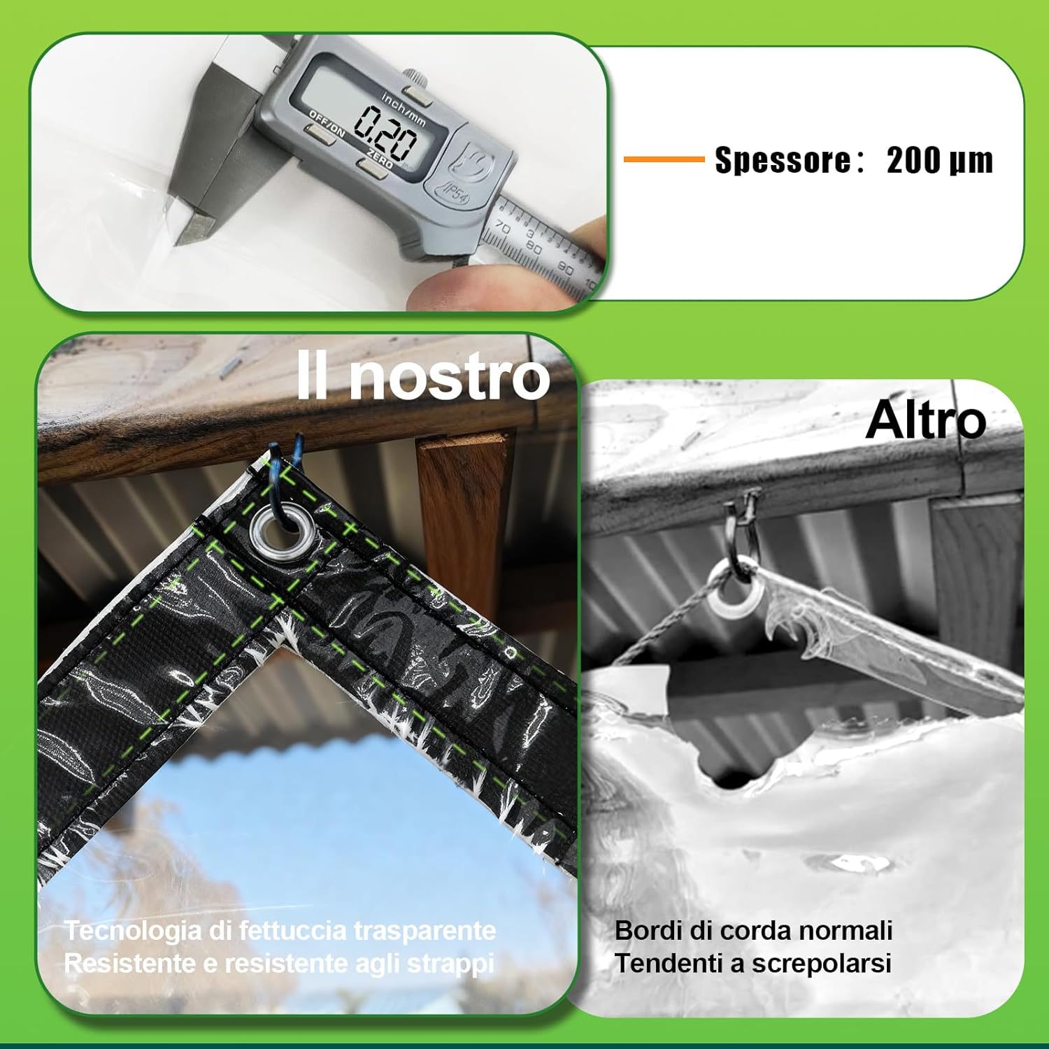 Telo Impermeabile Esterno Trasparente 2.4x3 m - immagine 2