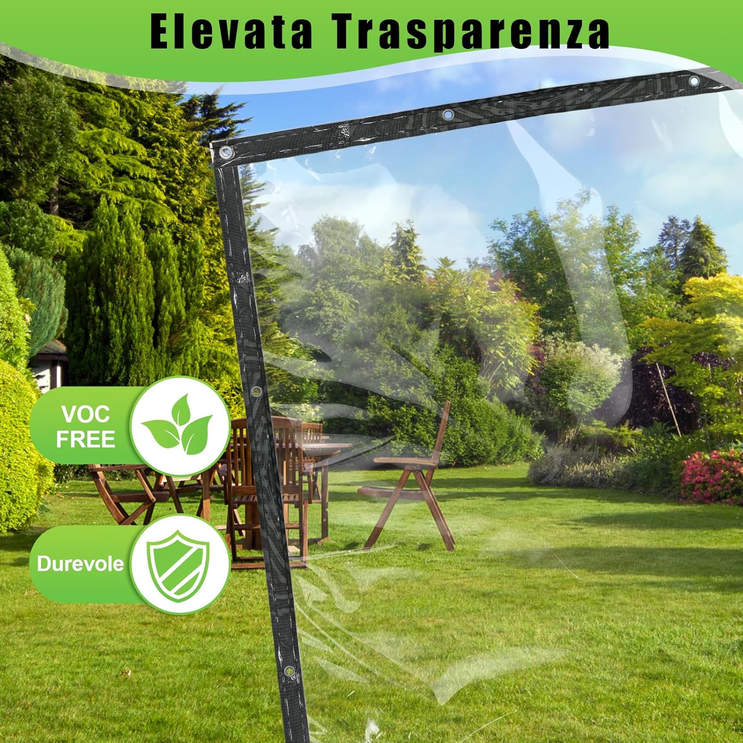 Telo Impermeabile Esterno Trasparente 2.4x3 m - immagine 4