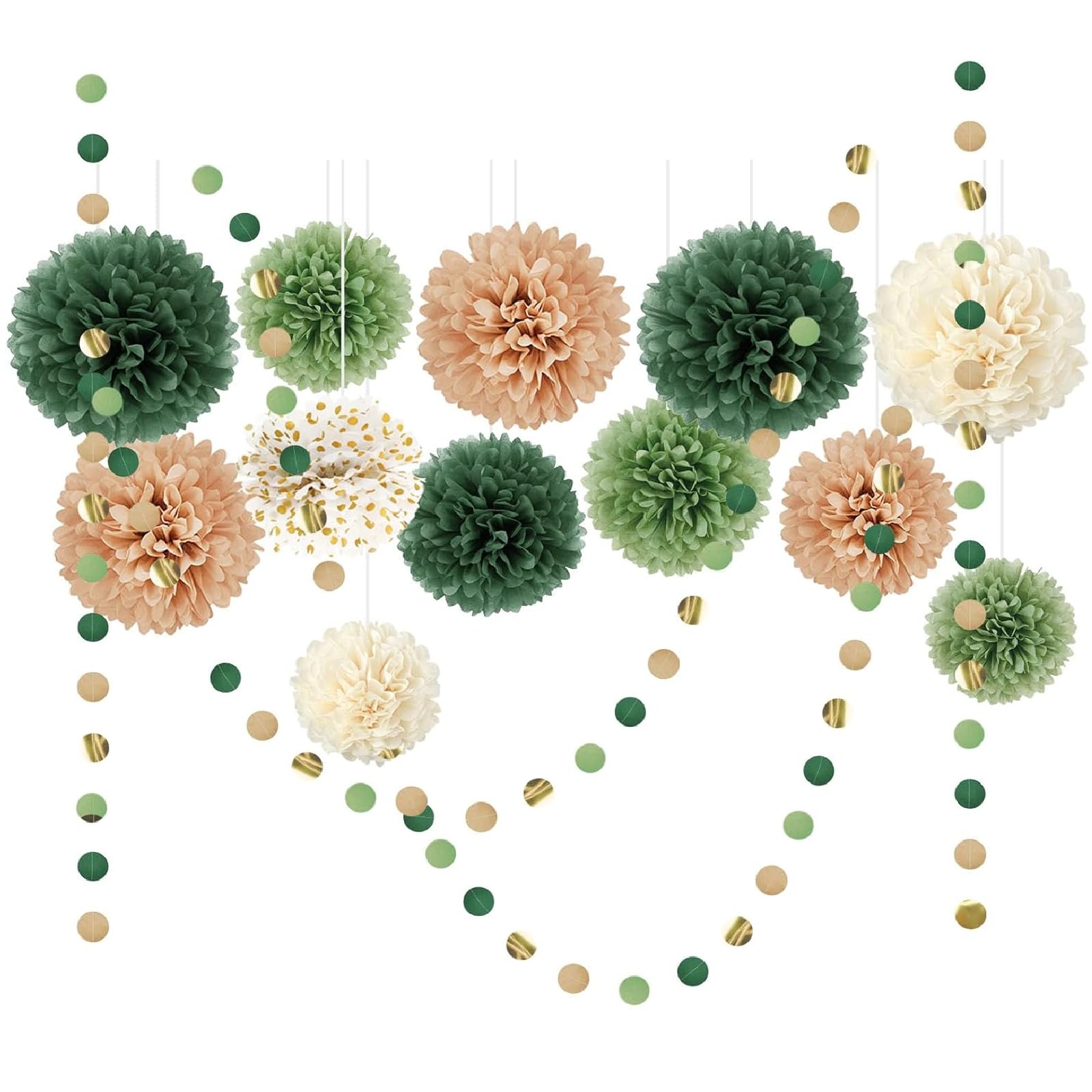 Aiyraa Decorazione Compleanno Lanterne Carta Rotonde