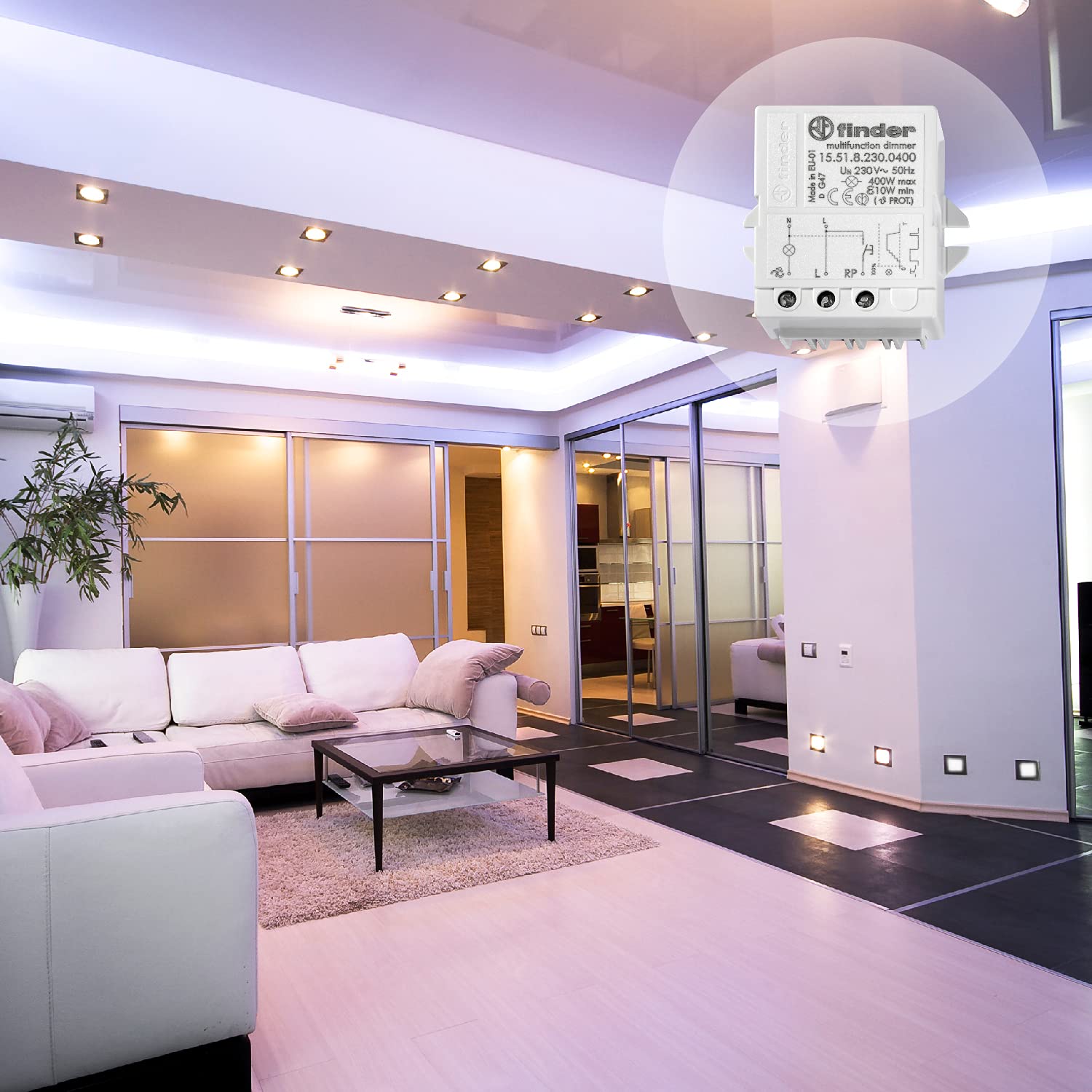 Varialuce da incasso Tipo 155182300400PAS - Serie 15 Finder - immagine 3