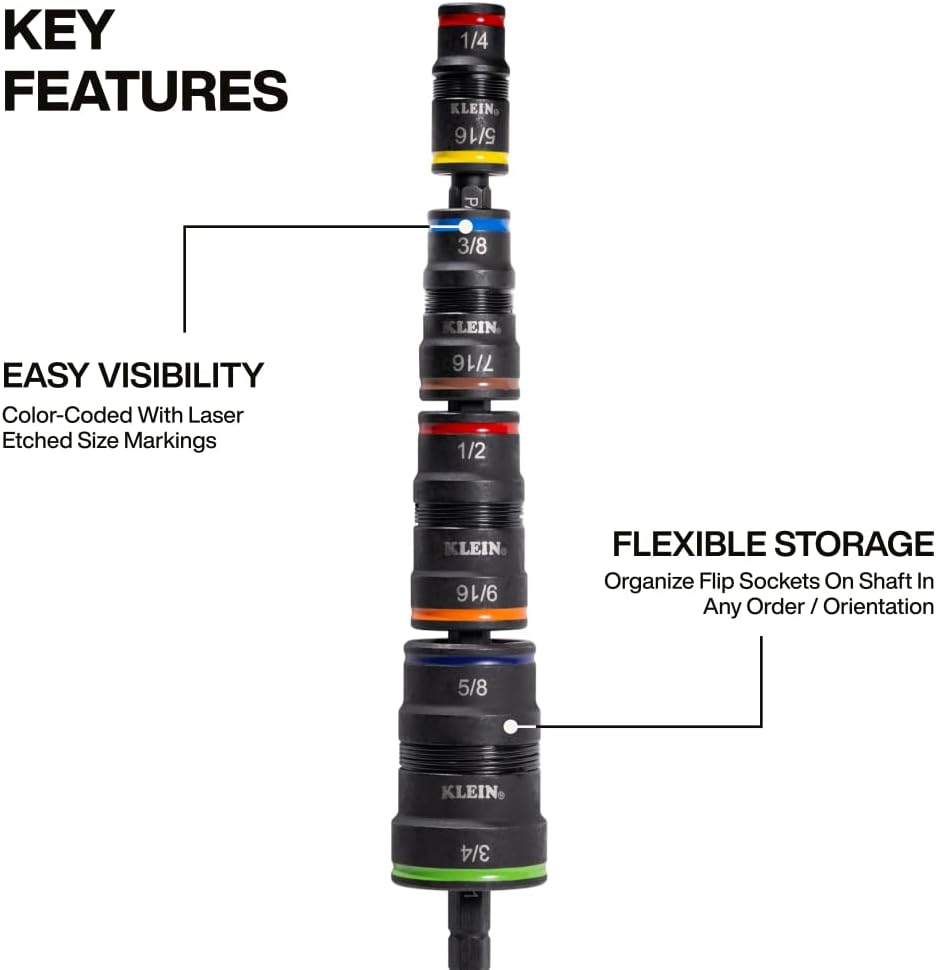 Klein Tools 32933M - Set Bussole Impact 6 in 1 Metriche - immagine 3