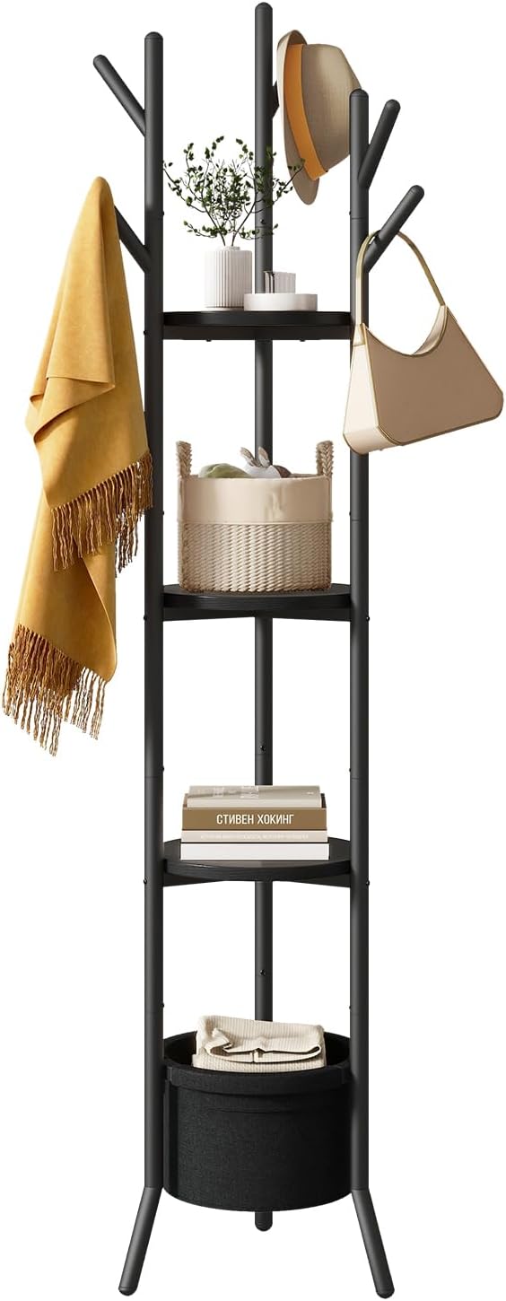 Ymyny Appendiabiti con Ripiani e Cestino, Nero - immagine 1