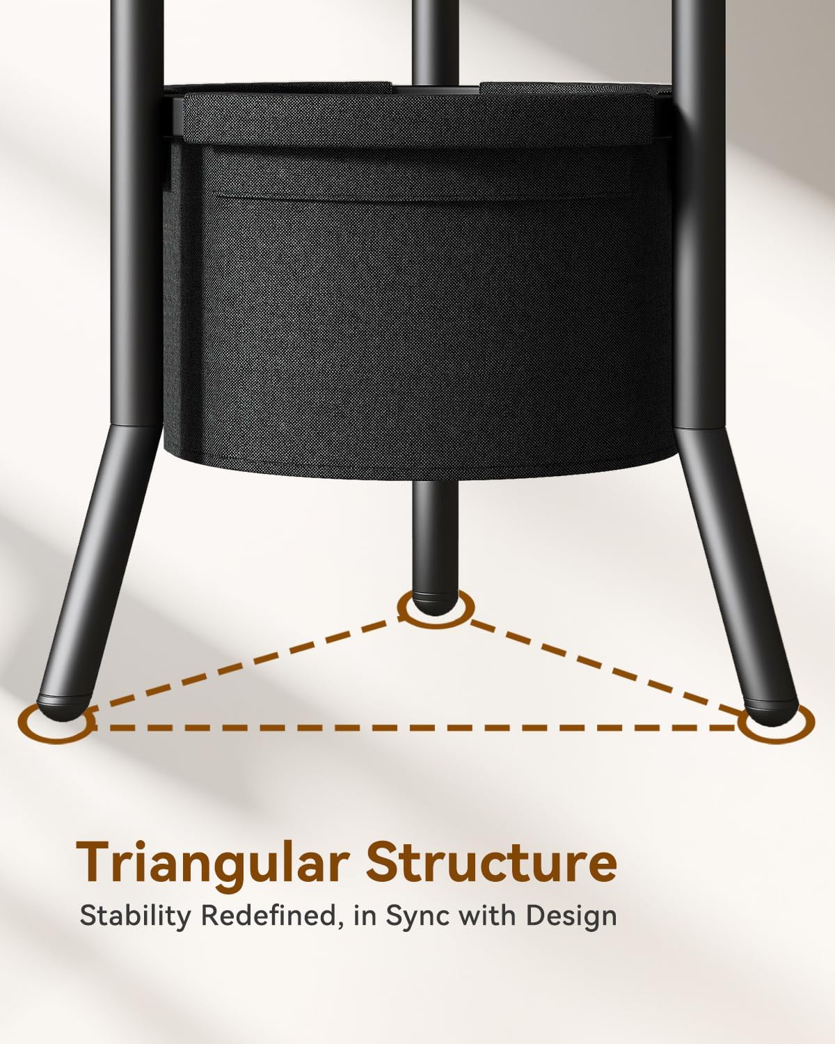 Ymyny Appendiabiti con Ripiani e Cestino, Nero - immagine 6