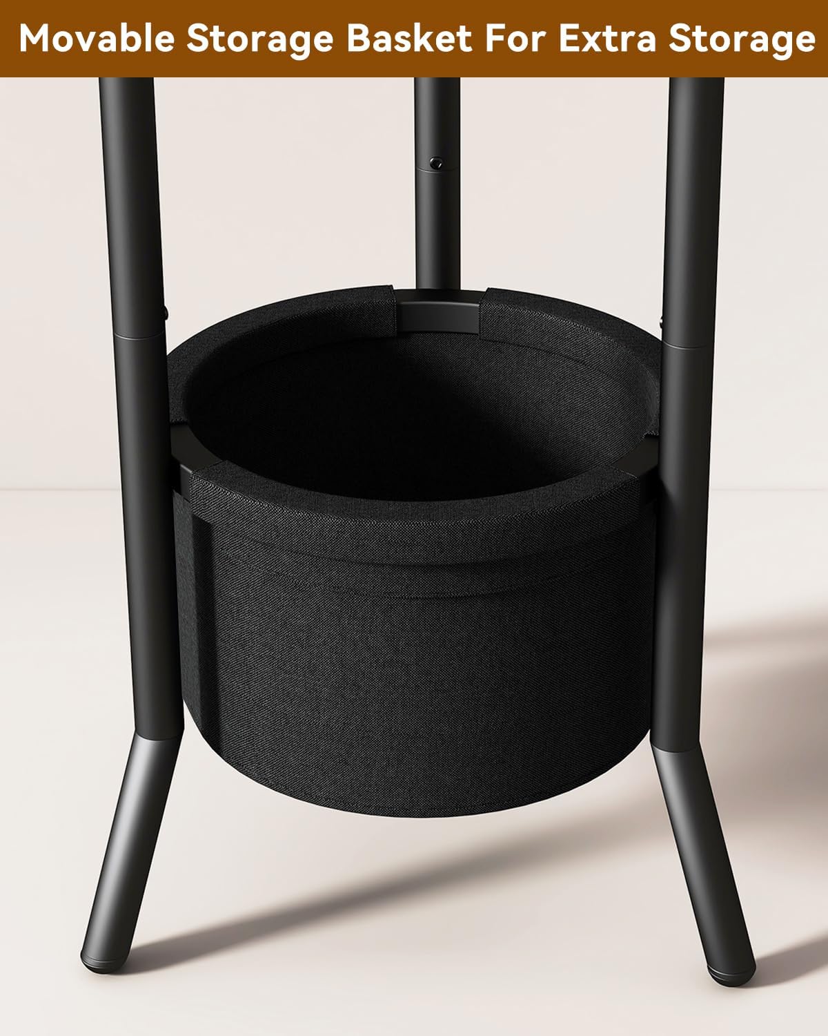 Ymyny Appendiabiti con Ripiani e Cestino, Nero - immagine 7