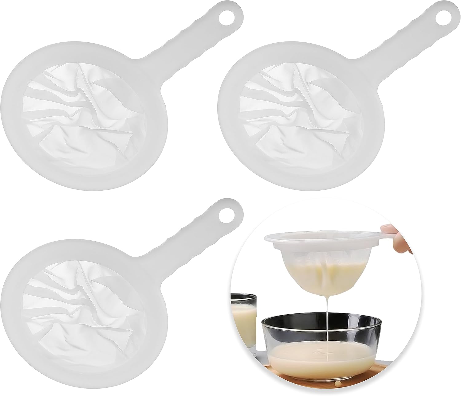 3 PCS Filtro a Setaccio in Nylon per Alimenti - immagine 2