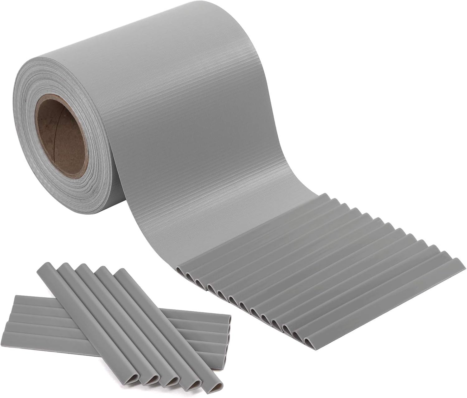 Songmics Strisce Privacy in PVC 40m x 19cm, Grigio Chiaro - immagine 1