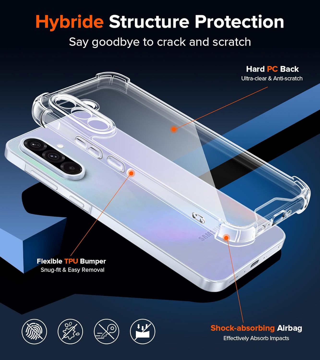 Ivoler Cover Anti Ingiallimento per Samsung Galaxy A36 5G - immagine 3