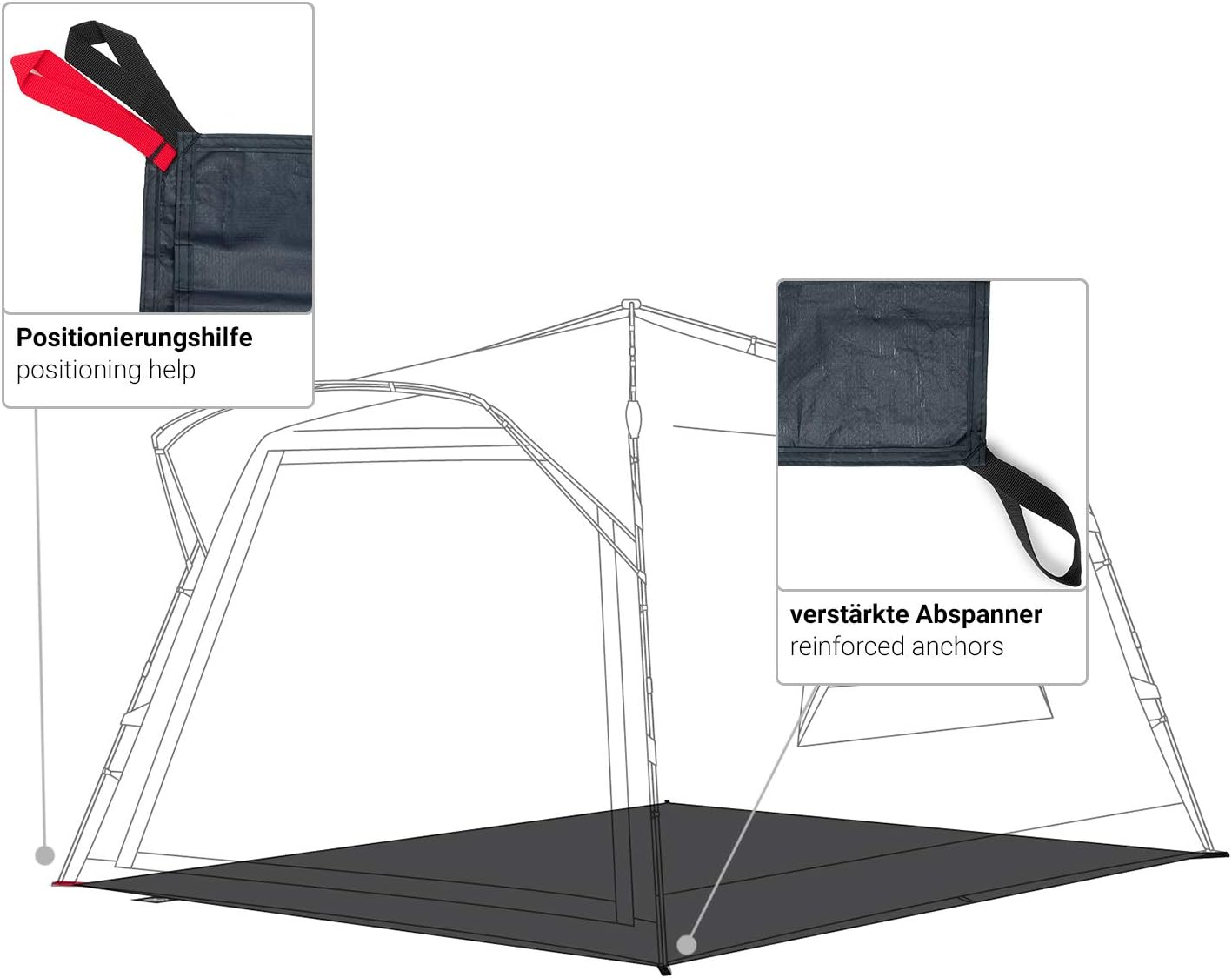 Qeedo Telo Pavimento per Tenda Quick Villa 5 / Quick Motor - immagine 3