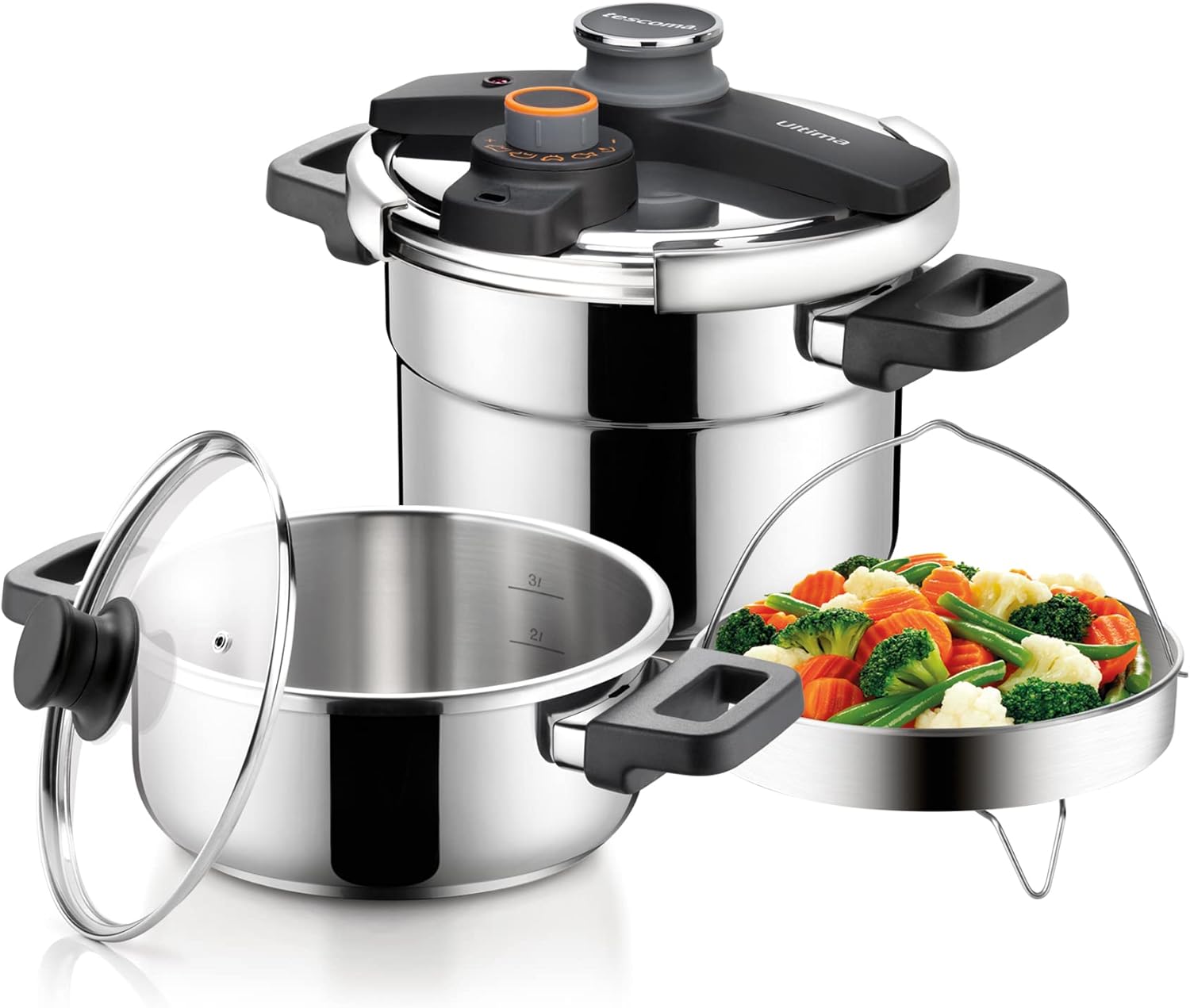 Tescoma 702768 - Set 2 Pentole a Pressione 4 e 6 Litri