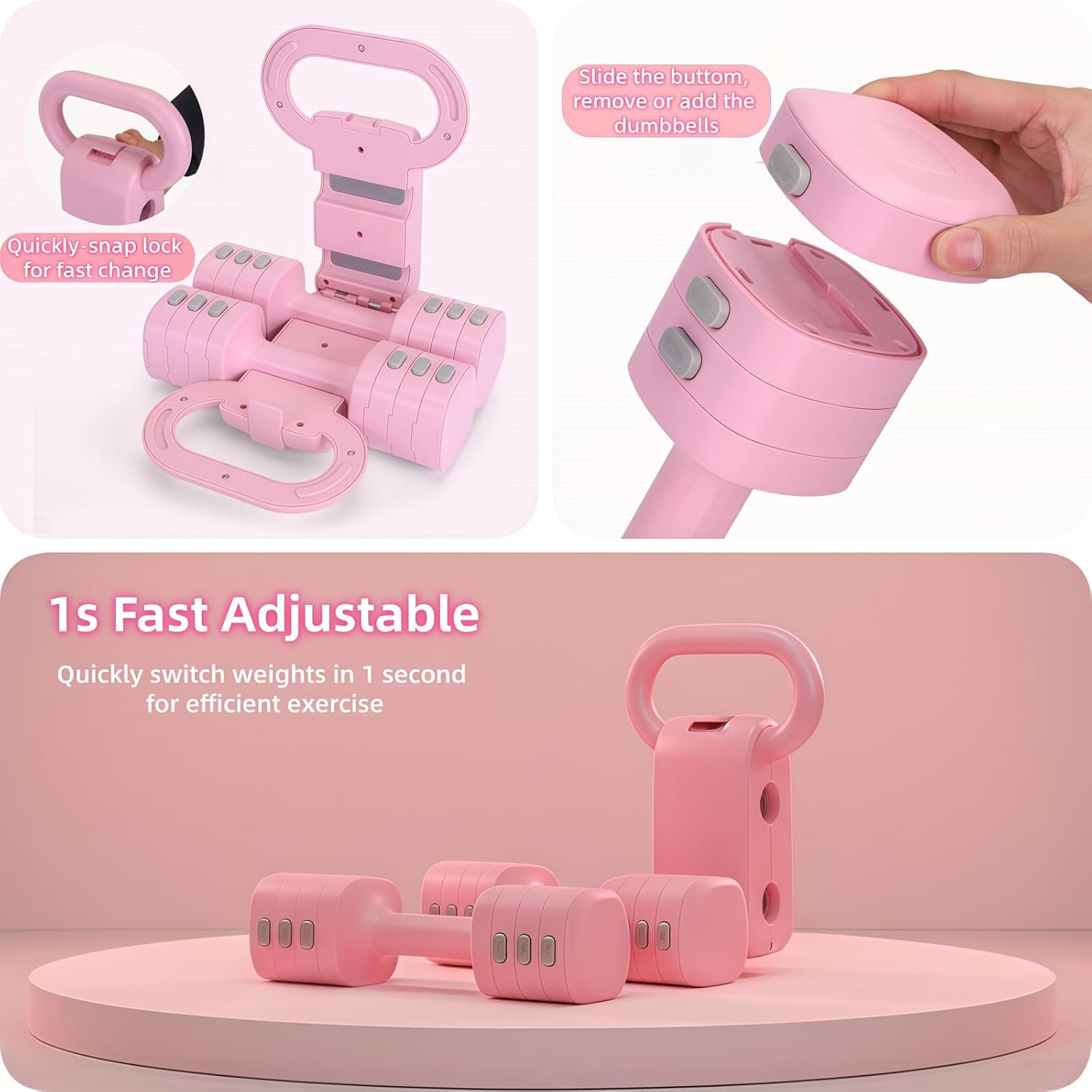 Set Manubri e Kettlebell Regolabili 2 in 1 - immagine 5