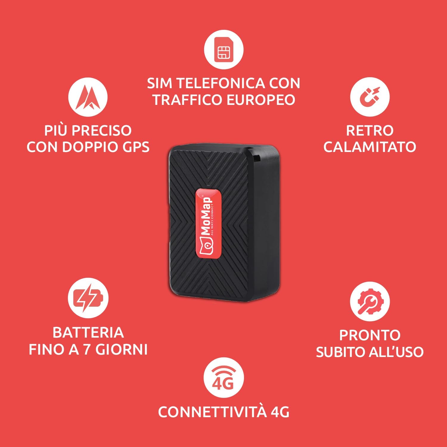 Momap Mini Plus 4G - Localizzatore GPS Auto e Moto - immagine 7