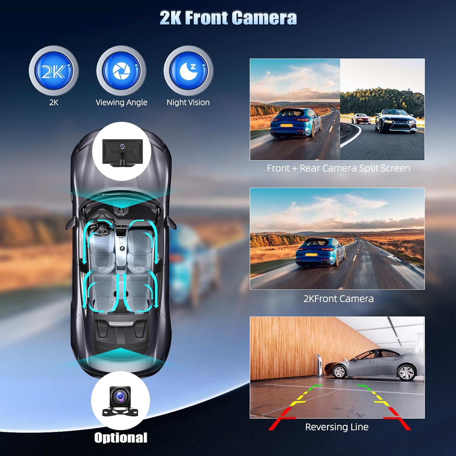 Sixwin Autoradio Portatile 9" Wireless CarPlay Android Auto - immagine 4