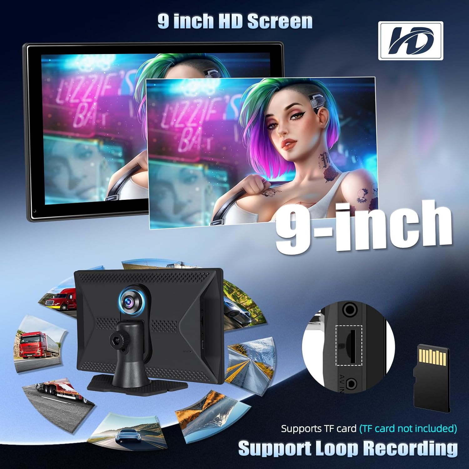 Sixwin Autoradio Portatile 9" Wireless CarPlay Android Auto - immagine 7