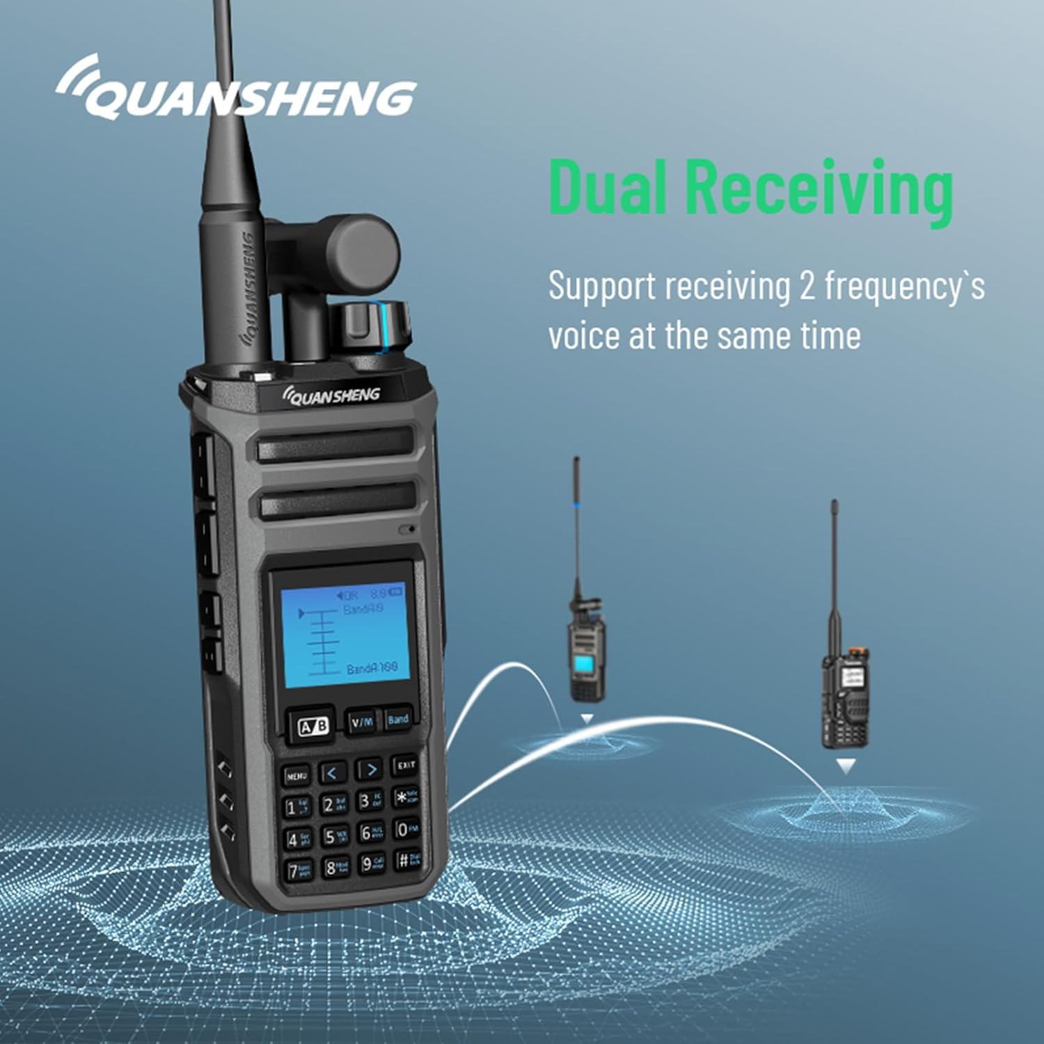 Hys Quansheng TK-11 Walkie Talkie VHF/UHF 10W - immagine 3