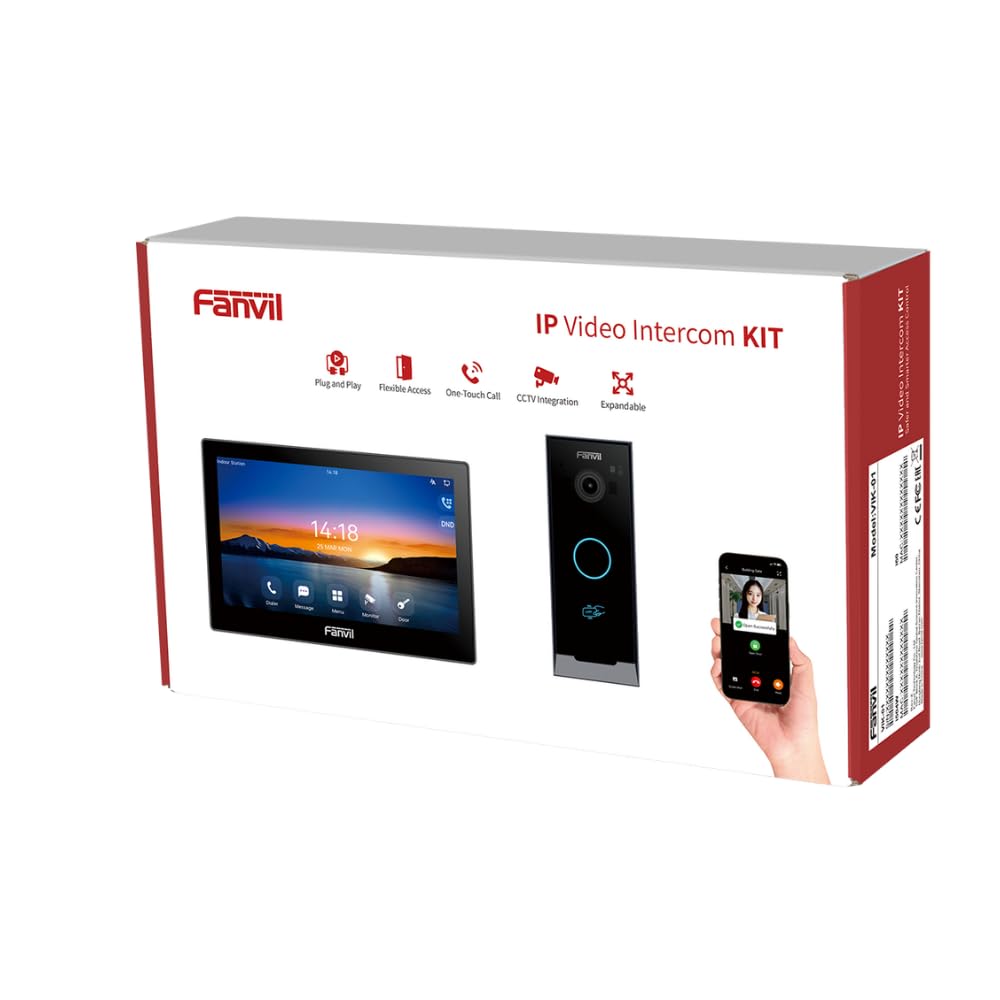 Fanvil VIK-01 kit videocitofono IP i60 con display e licenza mobile