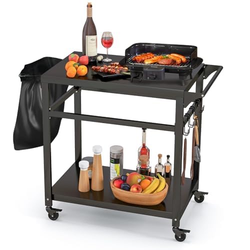 Fantask Carrello per Barbecue Esterno, Nero