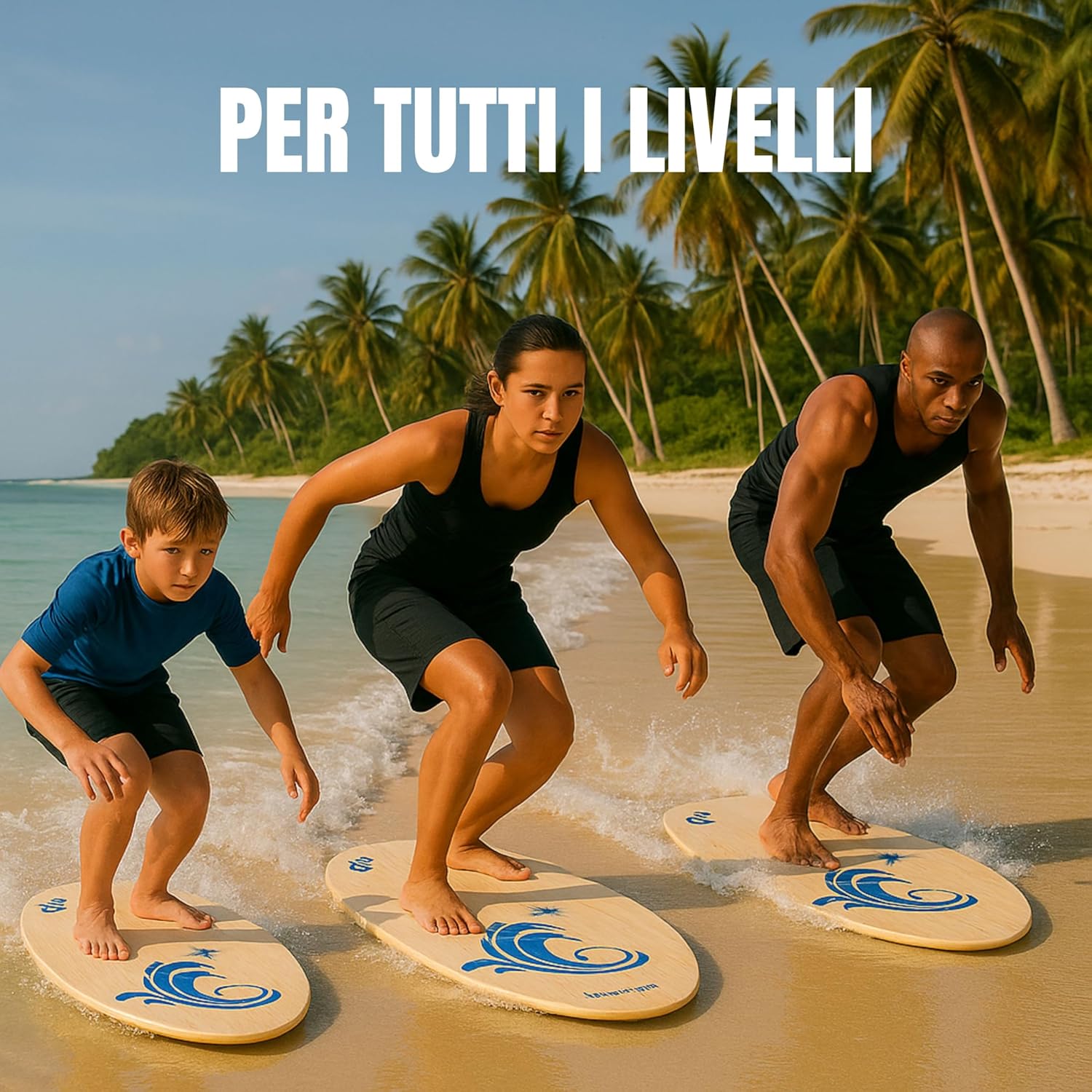 Tavola Skimboard in Legno Leggera e Antiscivolo - immagine 3