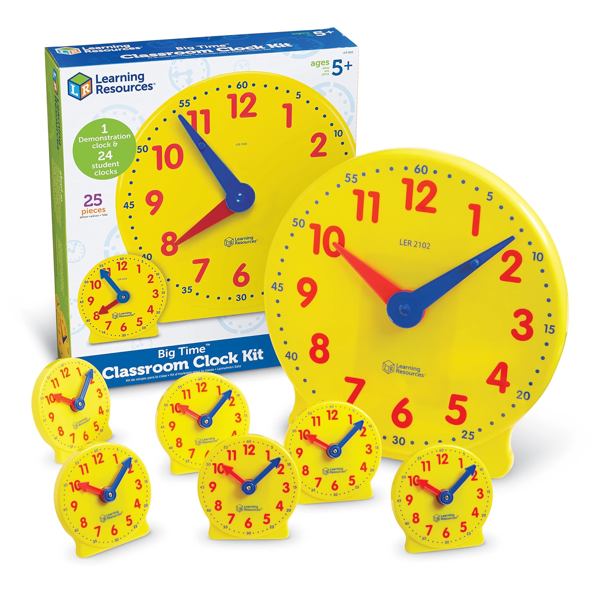 Learning Resources Kit di orologi da classe Big Time