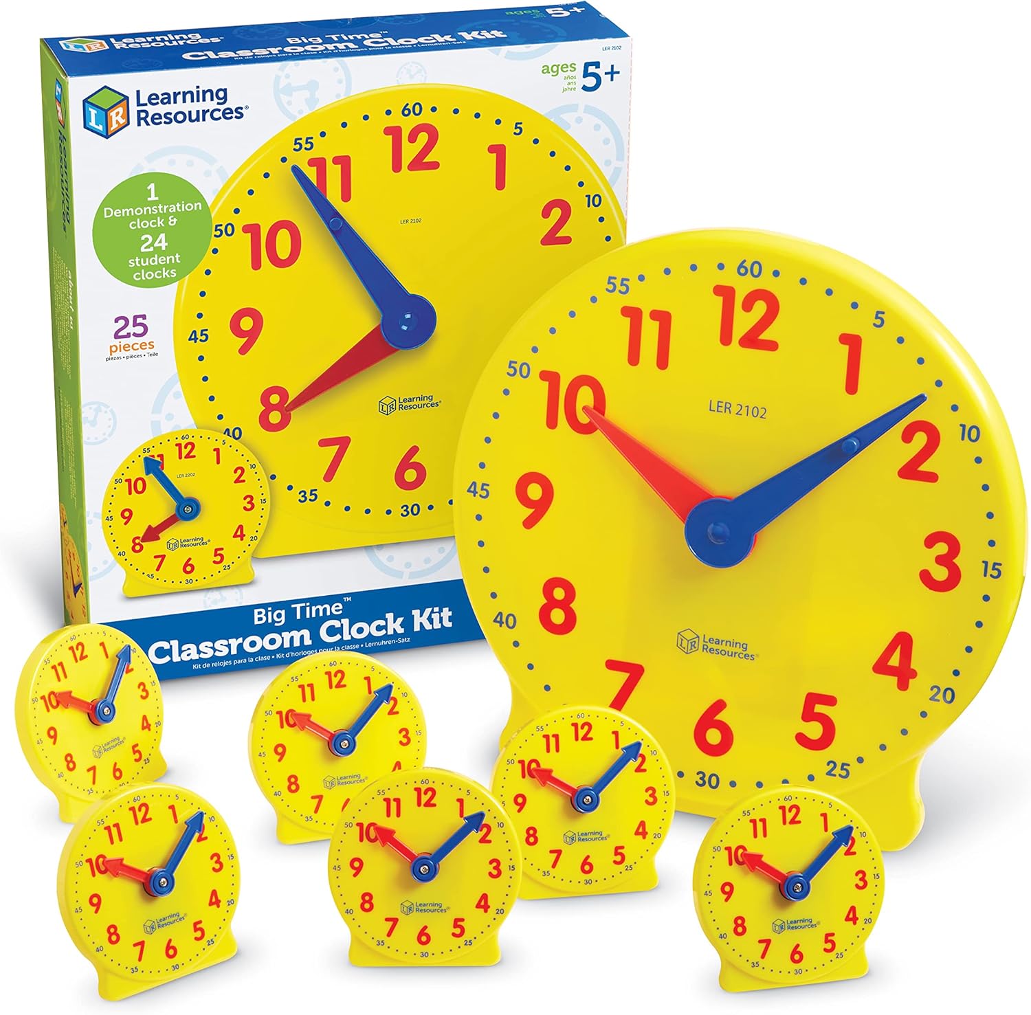 Learning Resources Kit di orologi da classe Big Time - immagine 1
