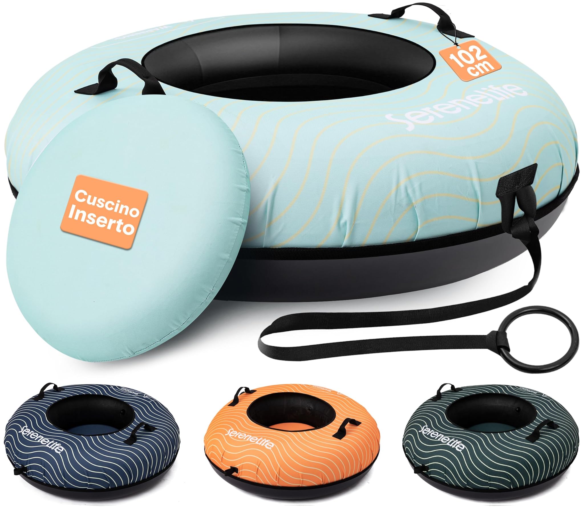 Serenelife Slitta da Neve 102 cm per Tutte le Età