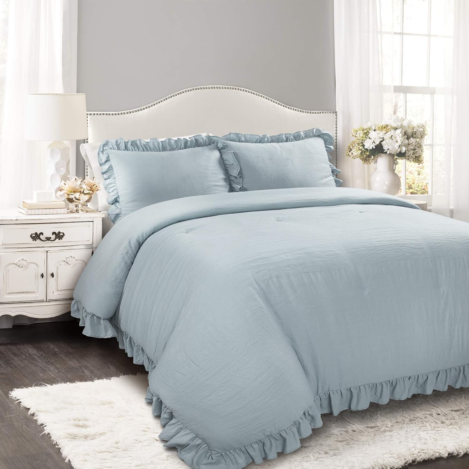 Lush Decor Reyna Comforter Lake Blue - Set Biancheria Letto - immagine 1