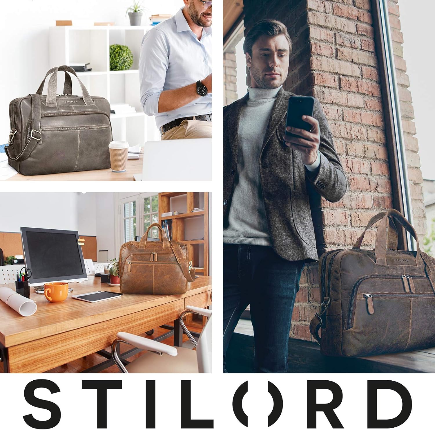 STILORD 'Lias' Borsa a Tracolla in Vera Pelle - immagine 7