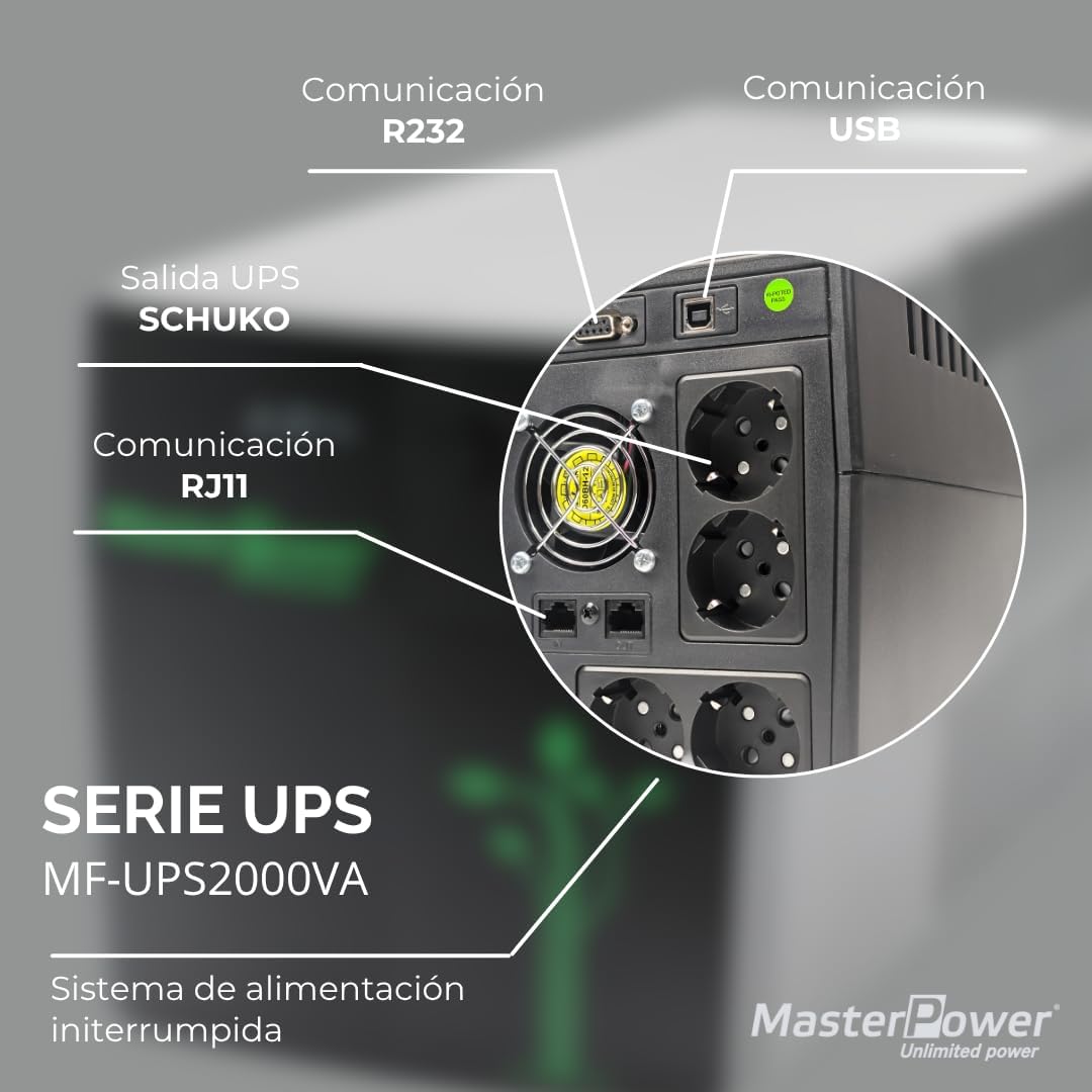 Master U-power Gruppo di Continuità (UPS) 2000 VA - immagine 5