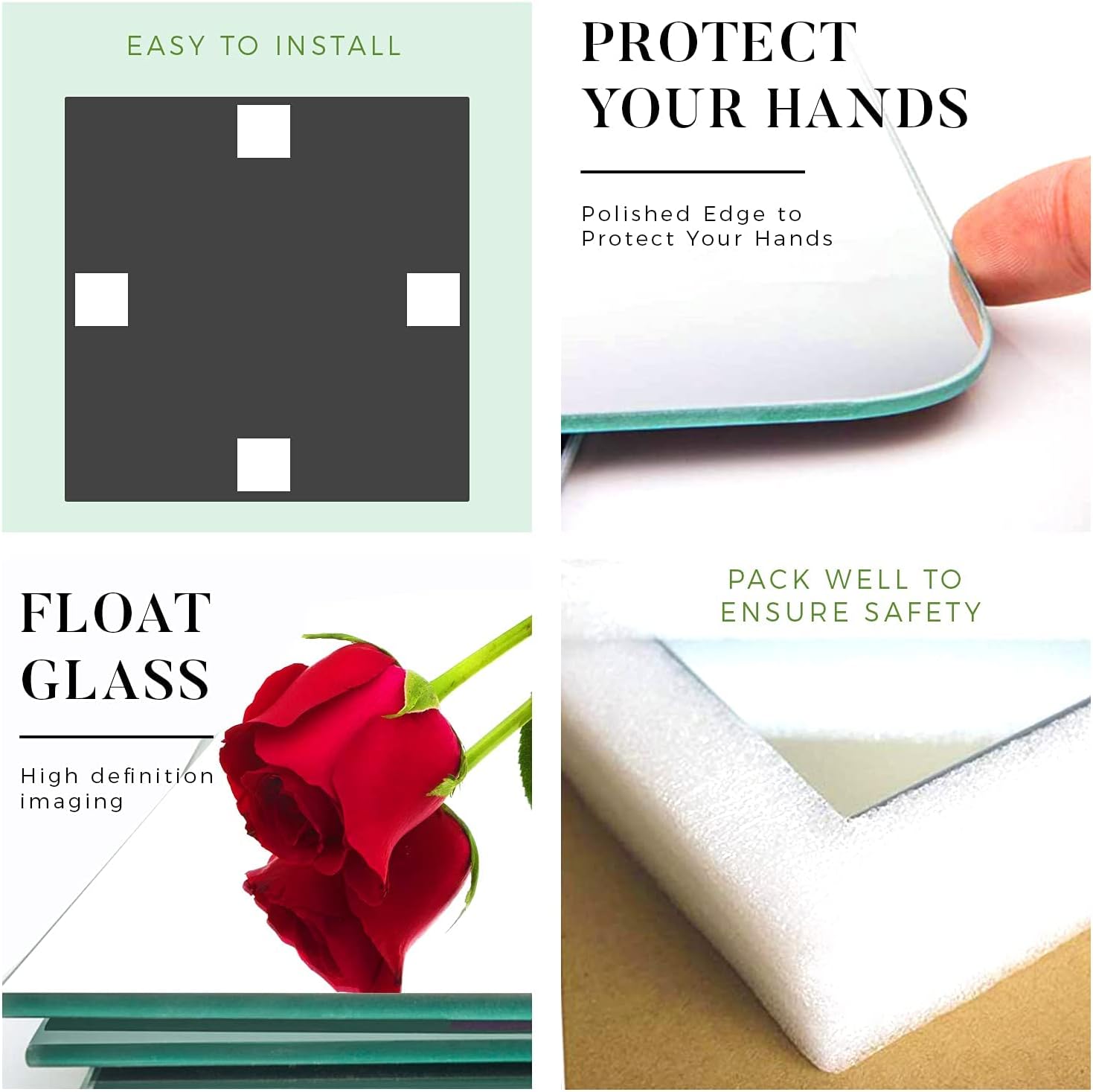 Sqinor Specchio da Parete Lungo Adesivo Rettangolare - immagine 4