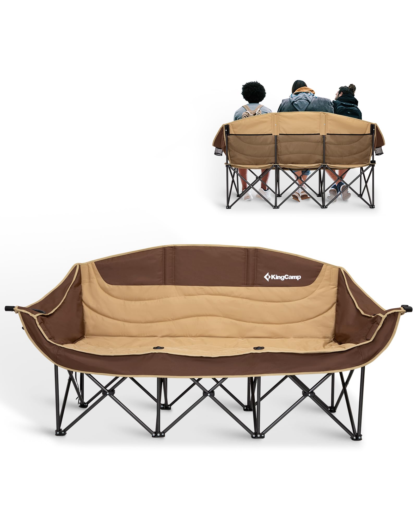 Kingcamp Sedia da Campeggio Pieghevole per 2 Persone