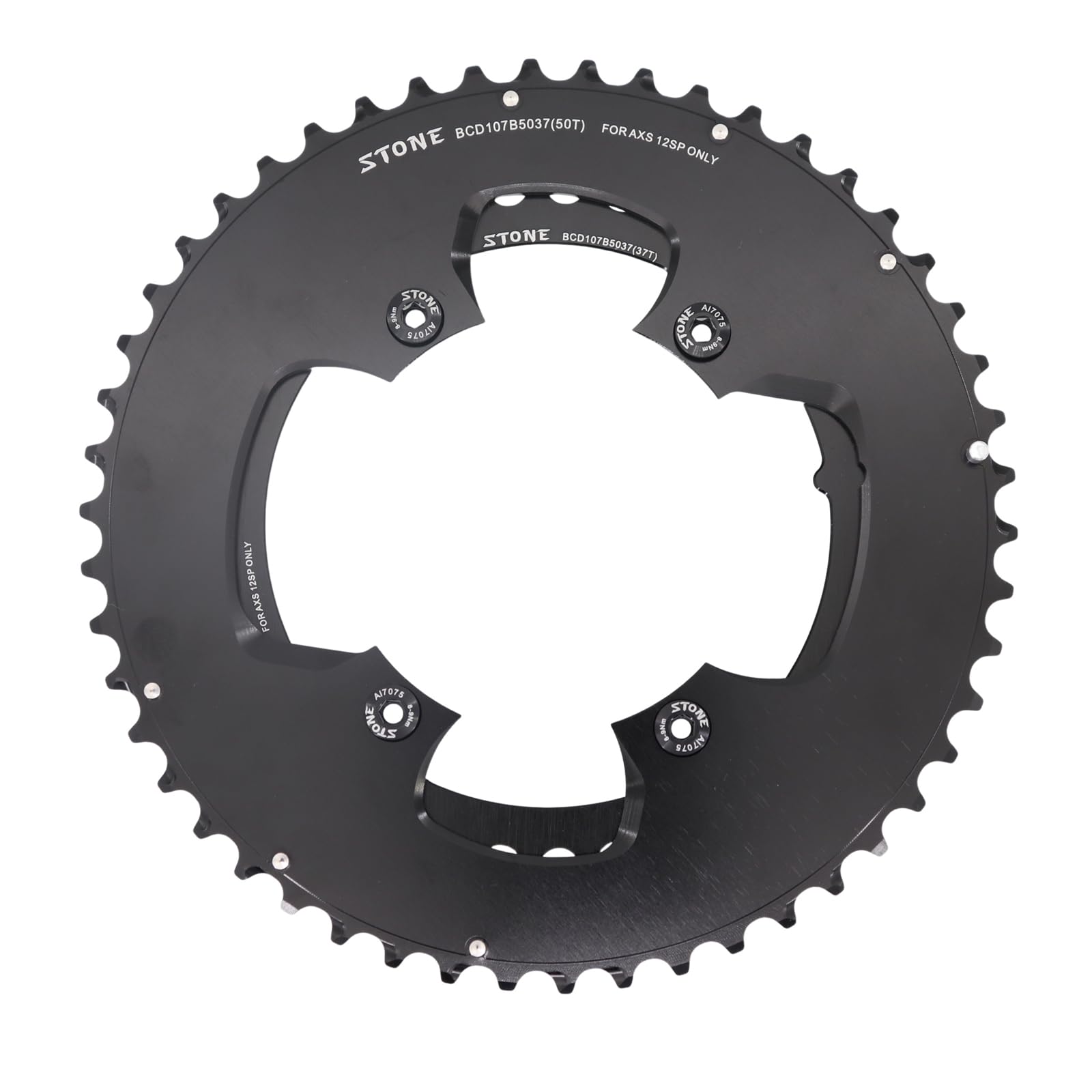 STONE - Piatti Rotondi 2x107 BCD per SRAM Force