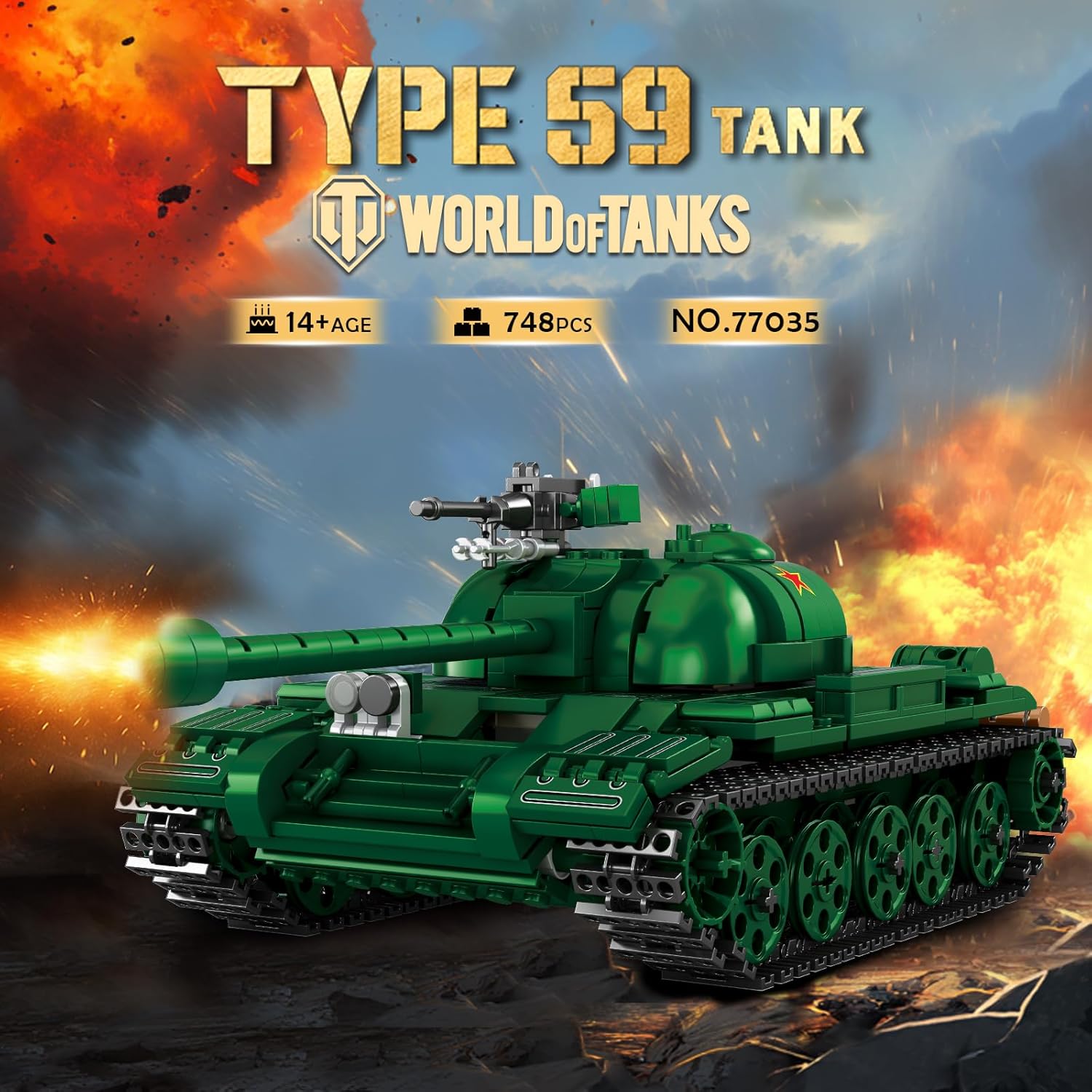 Reobrix Set Costruzione Carro Armato TYPE-59 - immagine 2