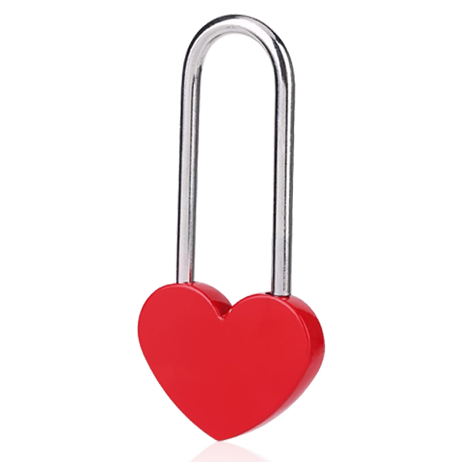 Lucchetto Dell'amore Rosso, Lucchetto a Forma di Cuore Senza Chiave, Lucchetti Decorativo a Cuore Singolo, Serrature d'amore Romantico, per Matrimonio, San Valentino, Anniversario, Viaggi (1 PCS)