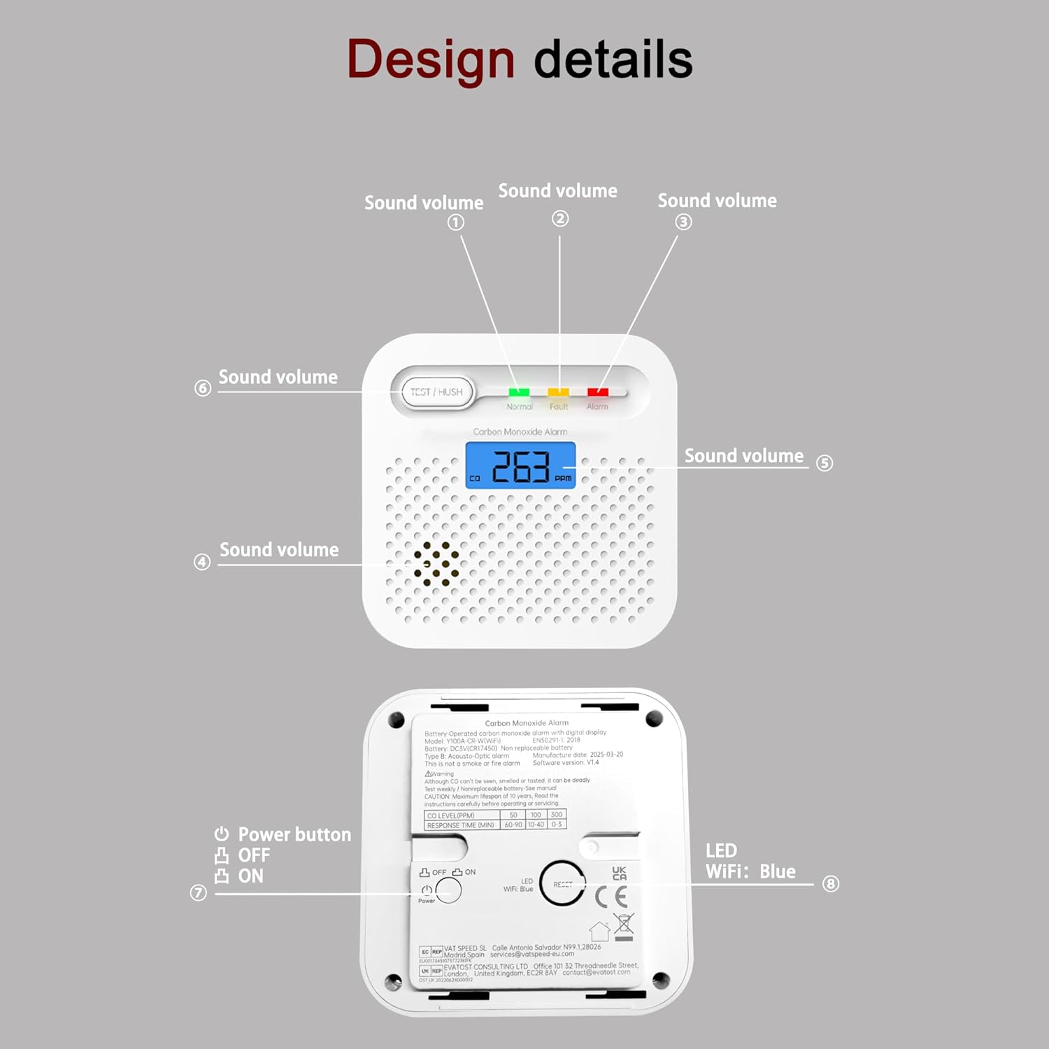 Rilevatore Monossido di Carbonio Smart WiFi 10 Anni (4pz) - immagine 8